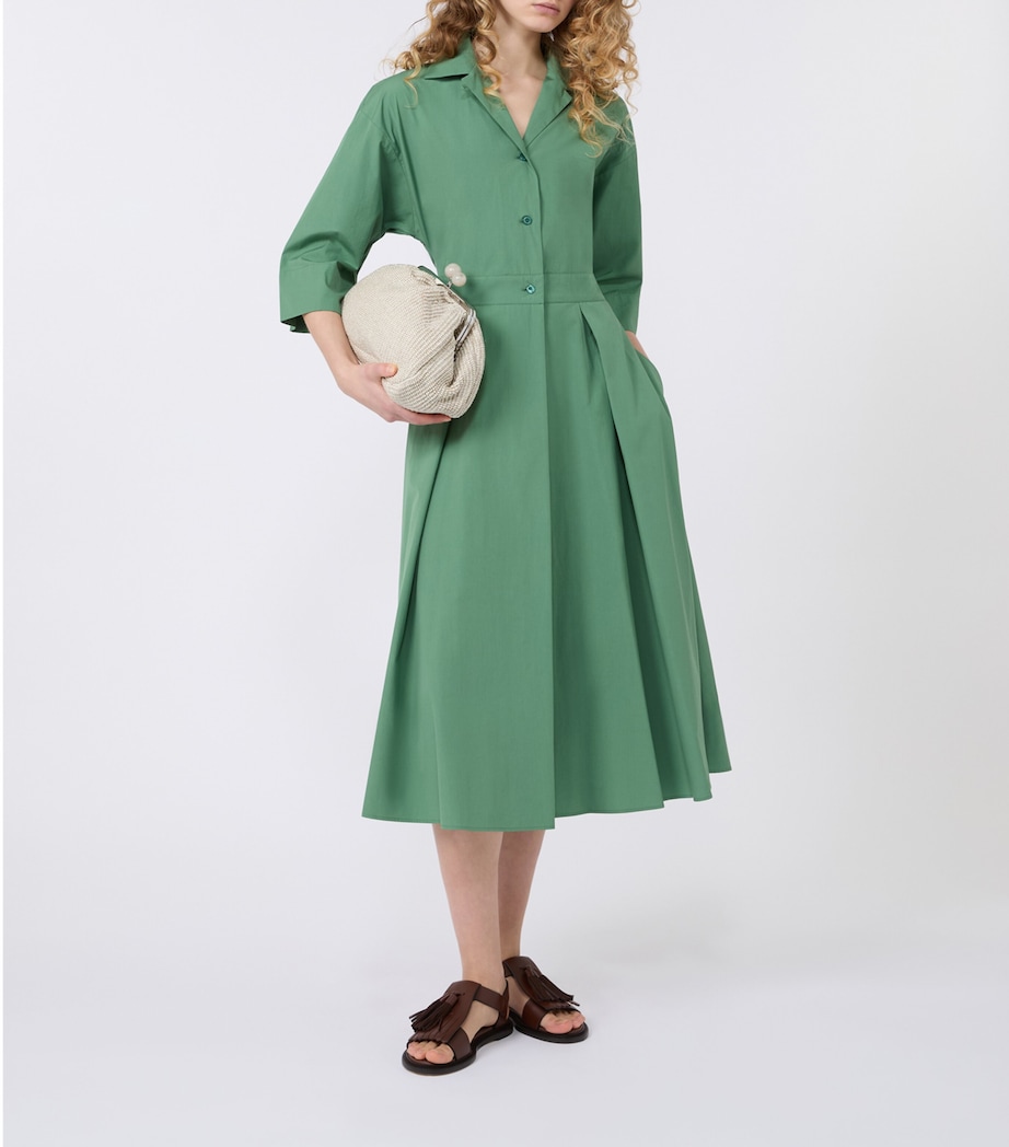 Weekend Max Mara Green Cotton Midi Shirt Dress | Harrods US Weekend Max Mara Green Cotton Midi Shirt Dress | Harrods US