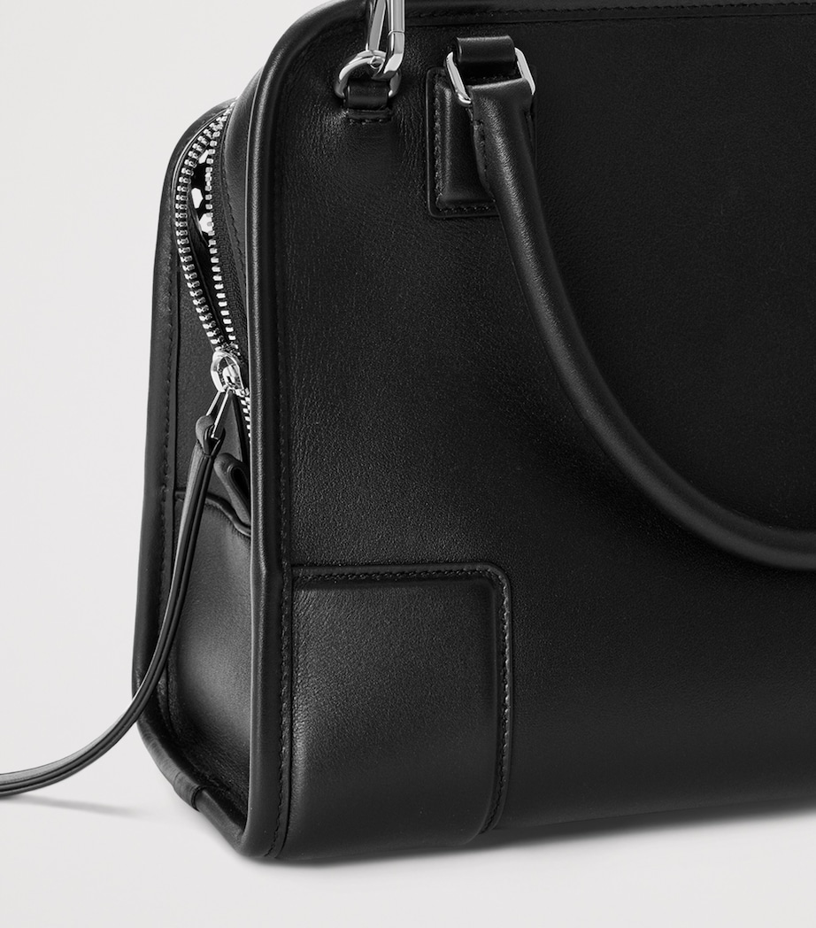 LOEWE Medium Woven Leather Amazona 180 Top-Handle Bag Black Image 13