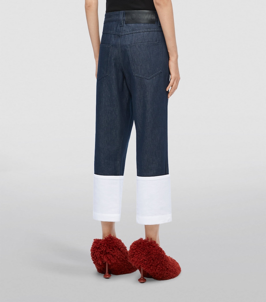 LOEWE Womens Fisherman Jeans Raw Denim Image 4
