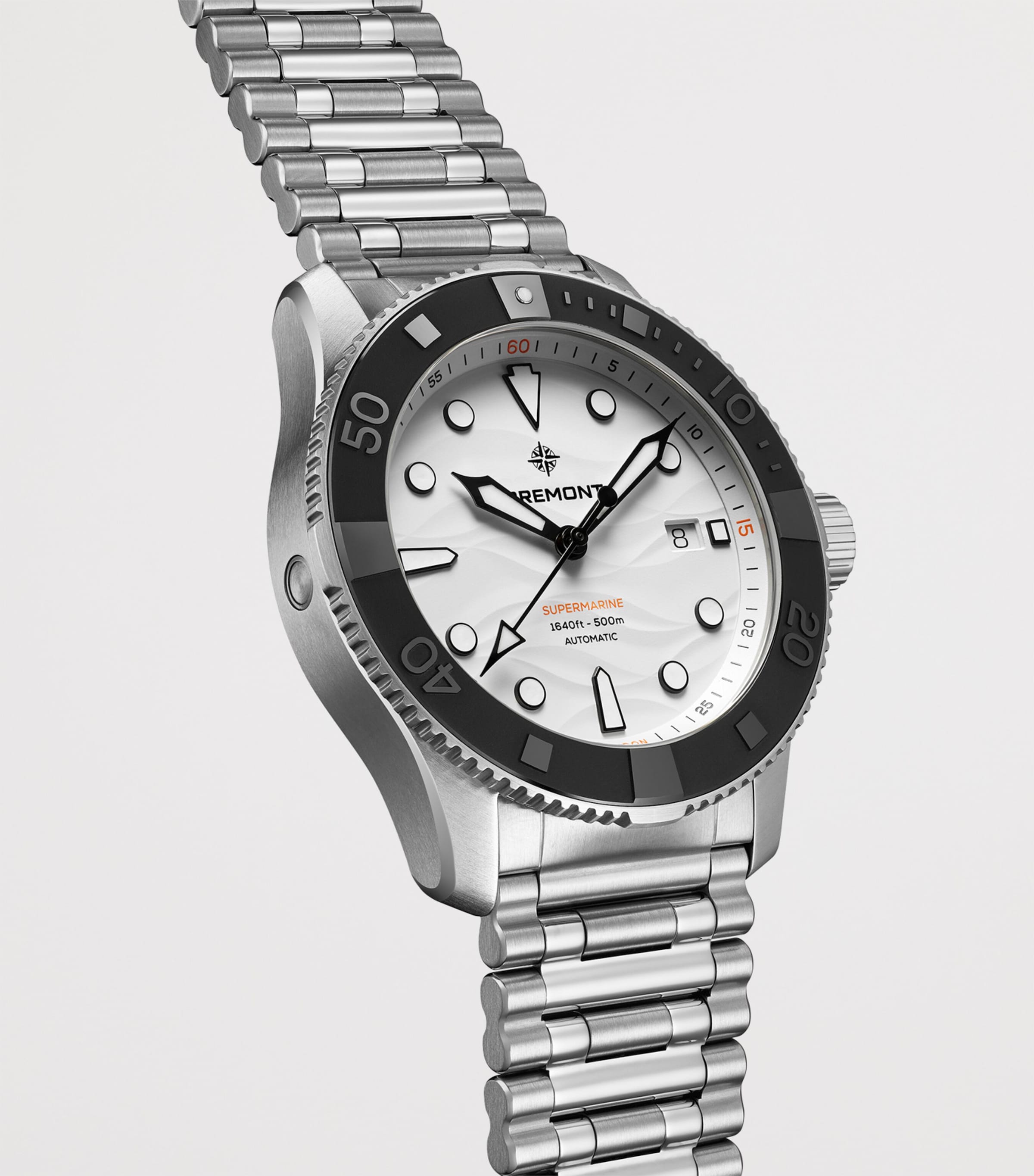 Stainless Steel 500m Supermarine Watch 43mm WHITE Image 3