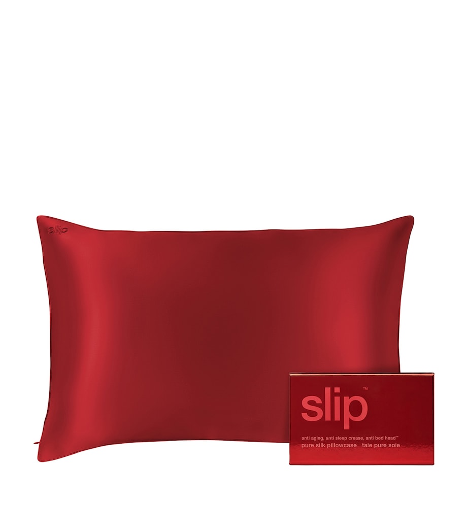 Pure Silk Queen Pillowcase SCARLET Image 1
