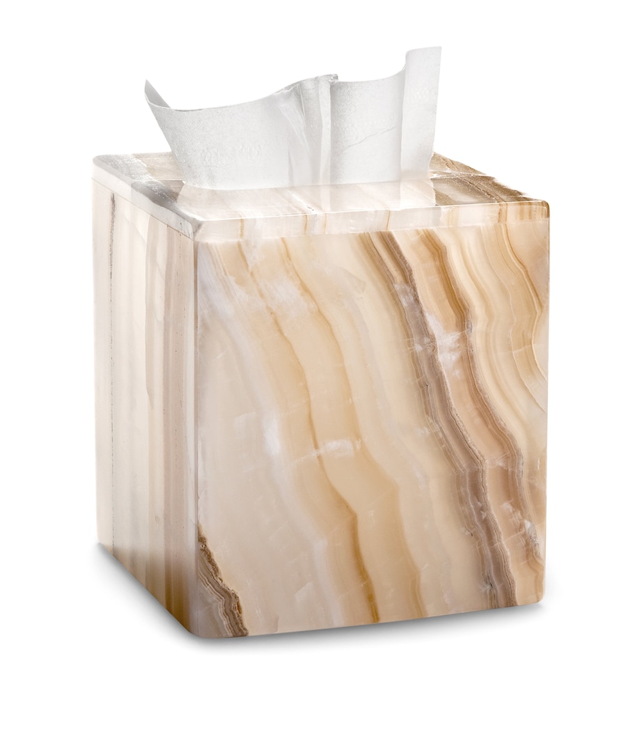 Ambarino Onyx Tissue Box Cover IVORY Image 1