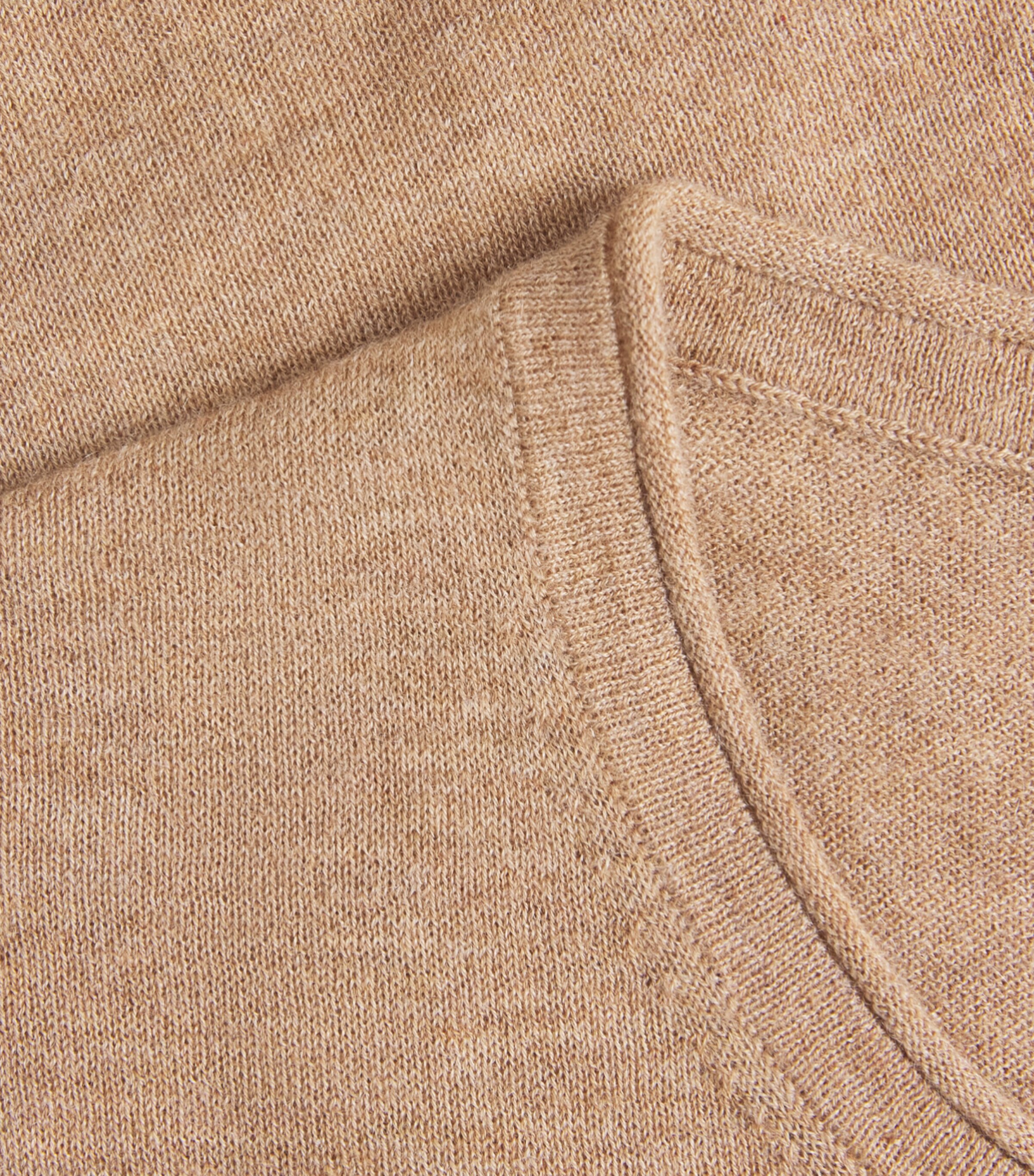 ME+EM Womens Cashmere T-Shirt Camel Melange Image 6