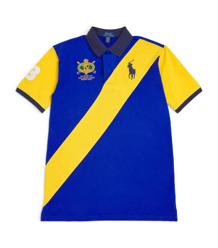 Cotton Polo Shirt Dress (6-14 Years) BLUE Image 1