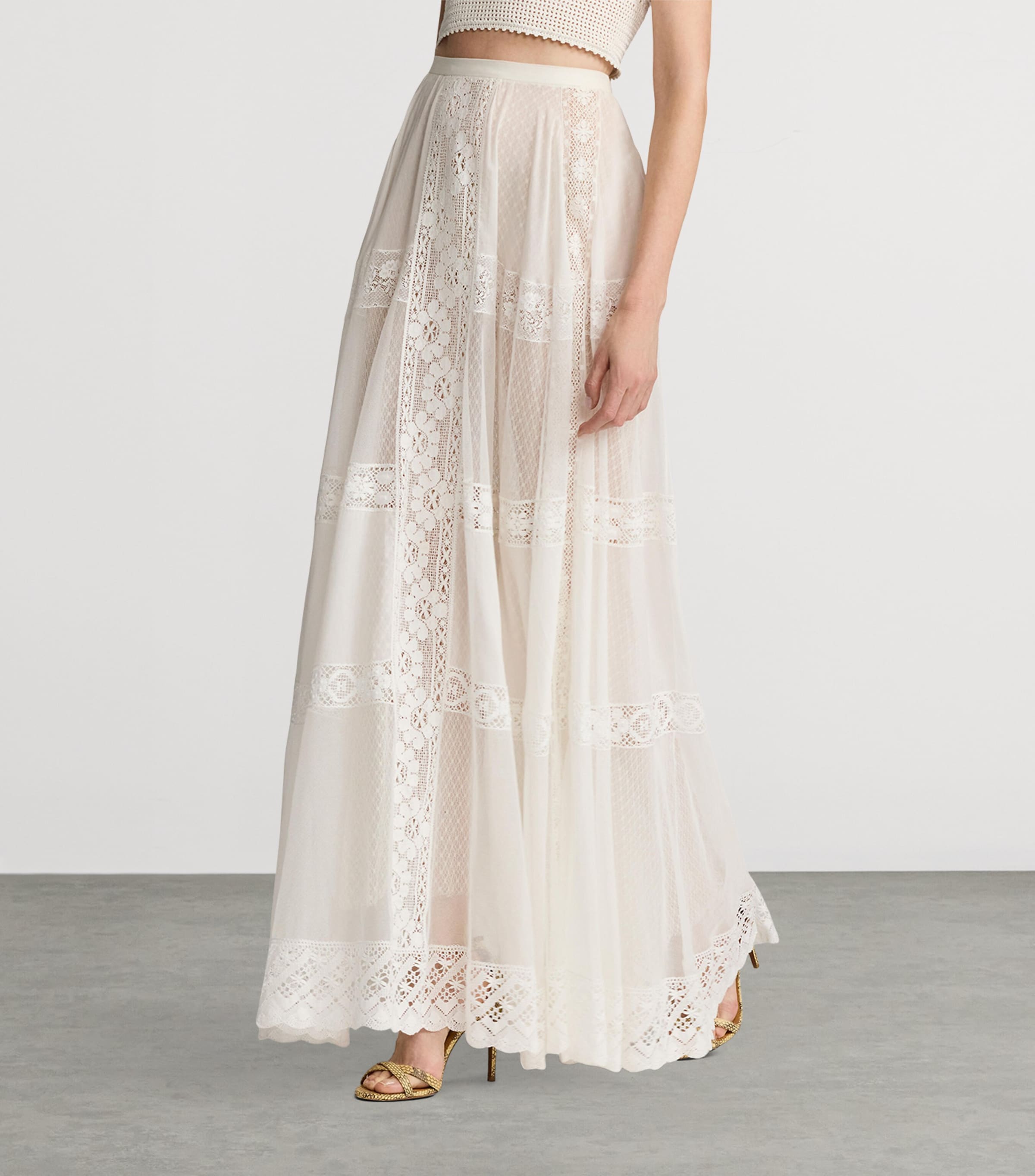 Cotton-Silk Malti Skirt WHITE Image 5