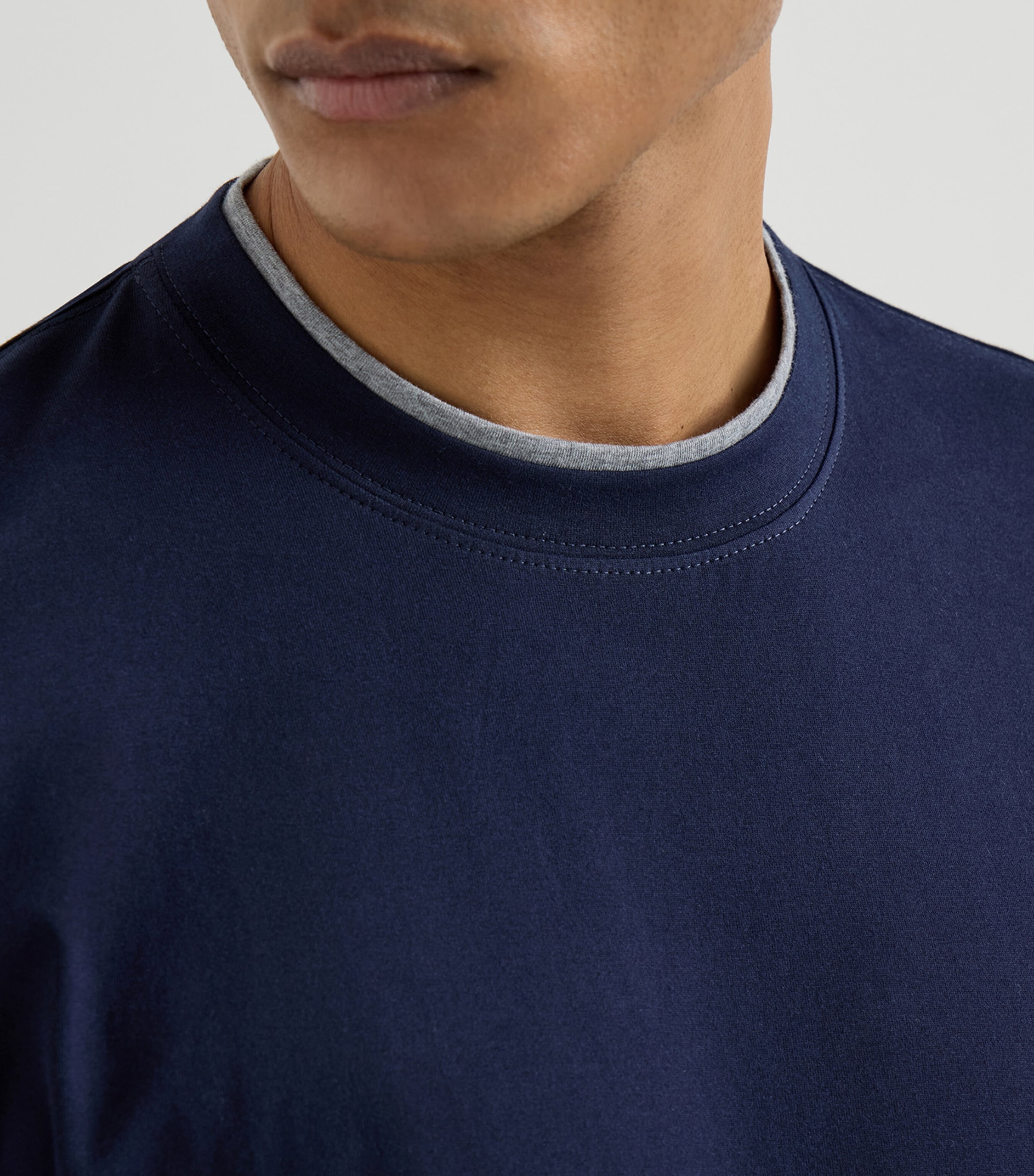 Cotton Faux-Layered T-Shirt CD325 Image 6