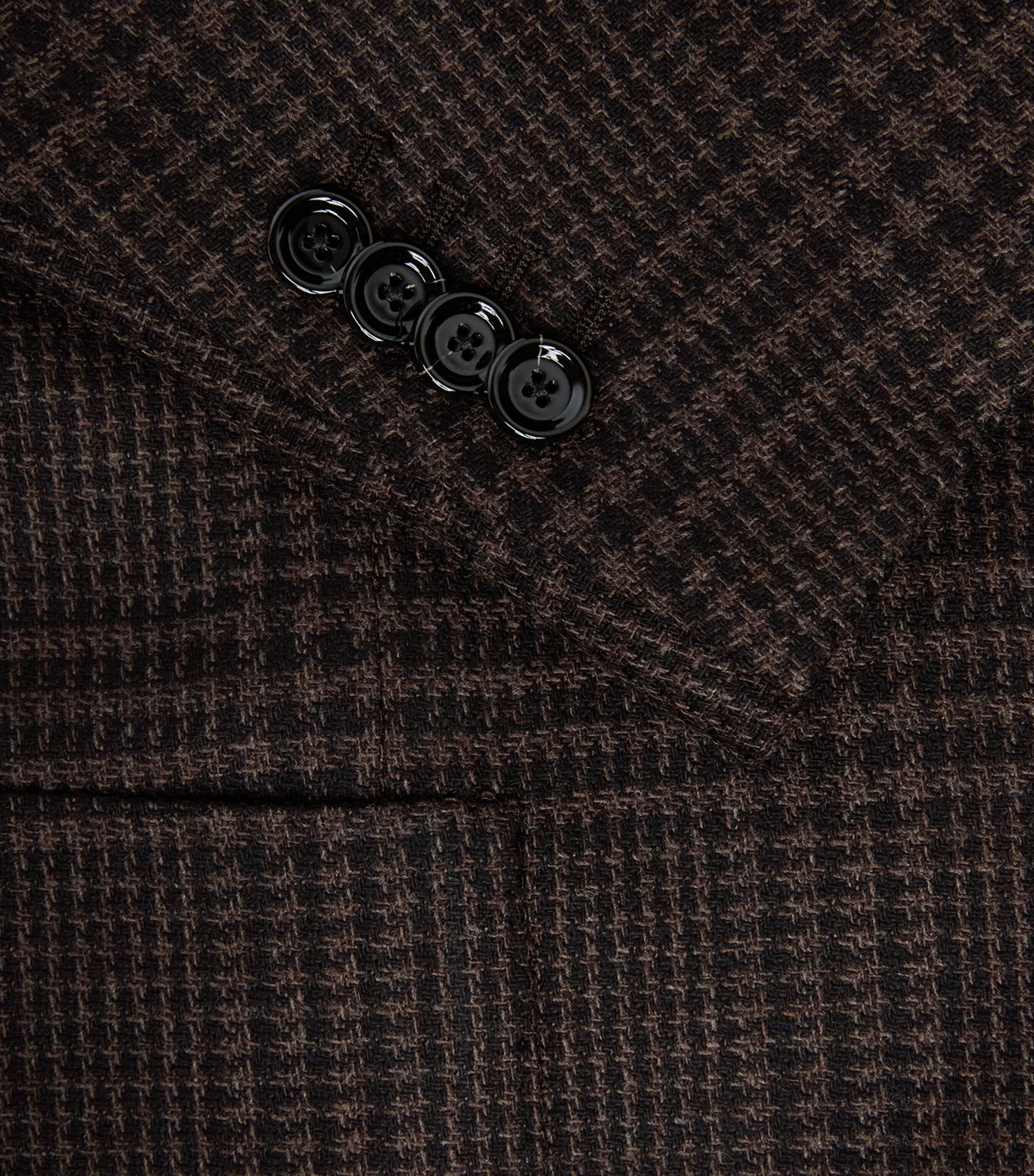Lardini Mens Virgin Wool-Cashmere Check Blazer Check Brwn/blk Image 6