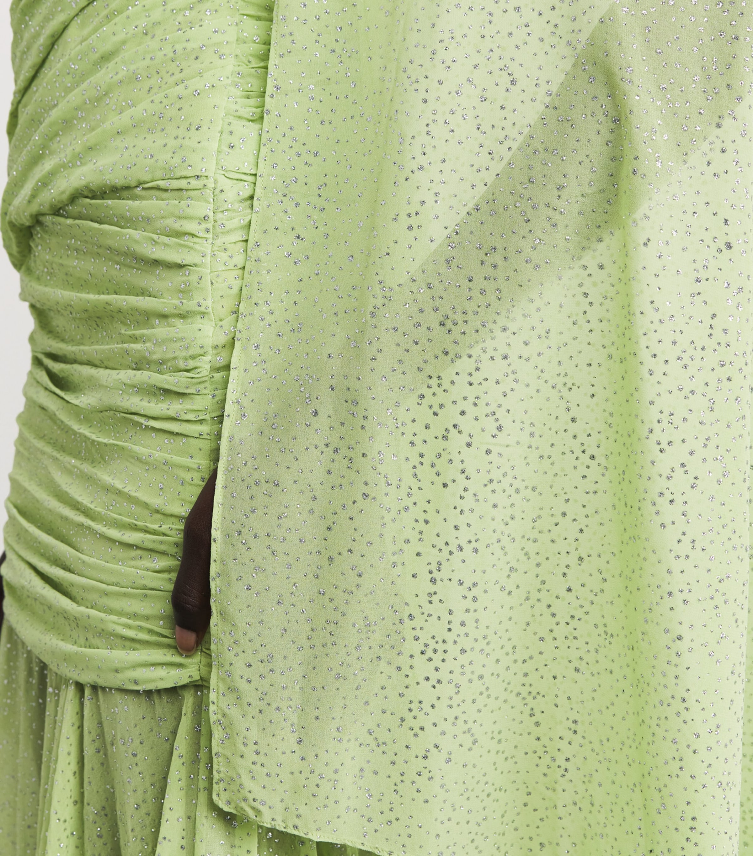 Glitter-Embellished Jacinthe Gown GREEN Image 6