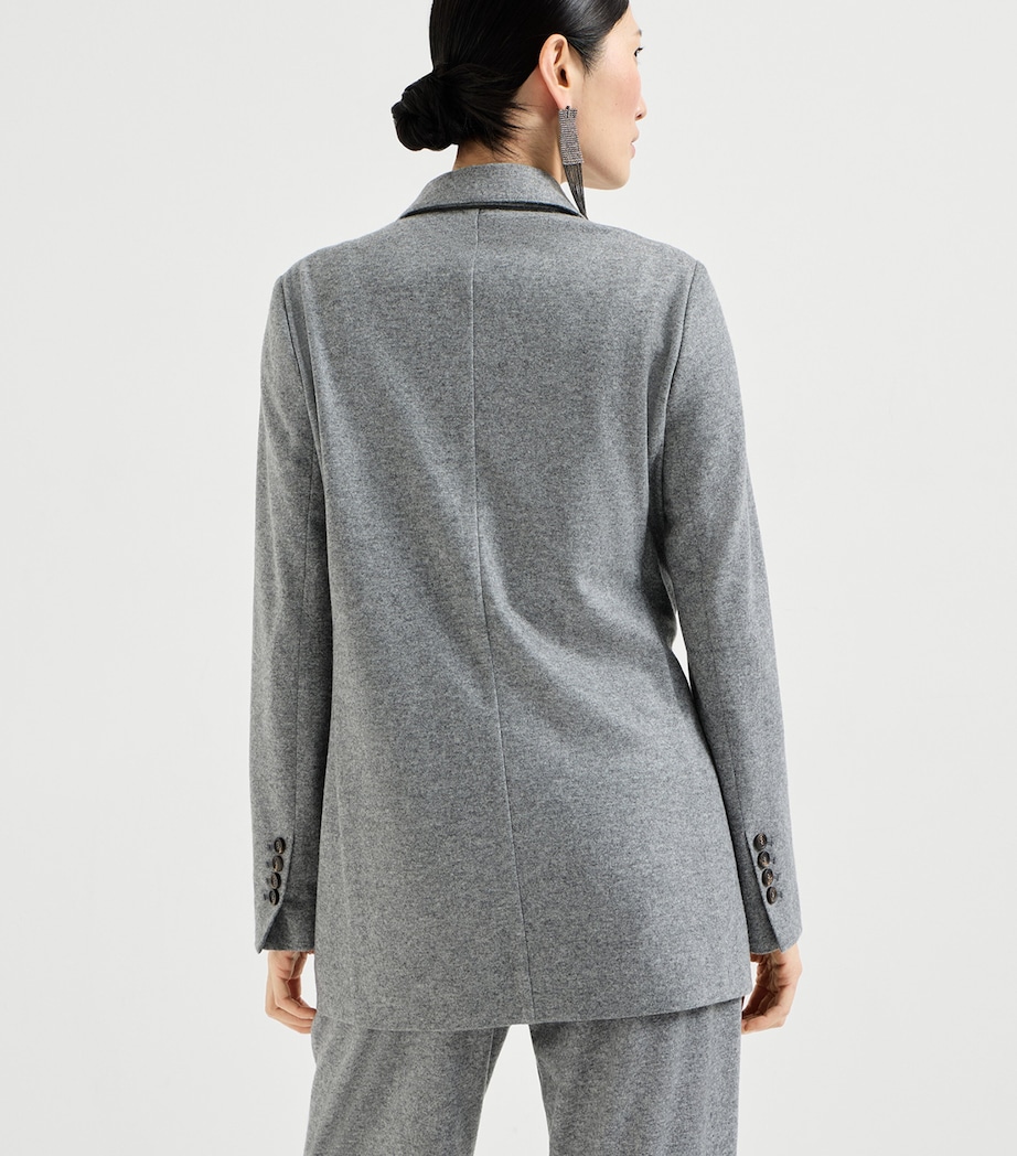 Brunello Cucinelli Womens Cashmere Deconstructed Blazer Image 5