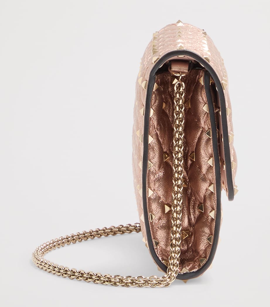 Leather Rockstud Spike Shoulder Bag GF9 Image 3