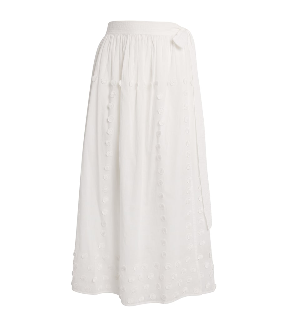 Cotton Kyla Wrap Midi Skirt PRI PRISTINE Image 1