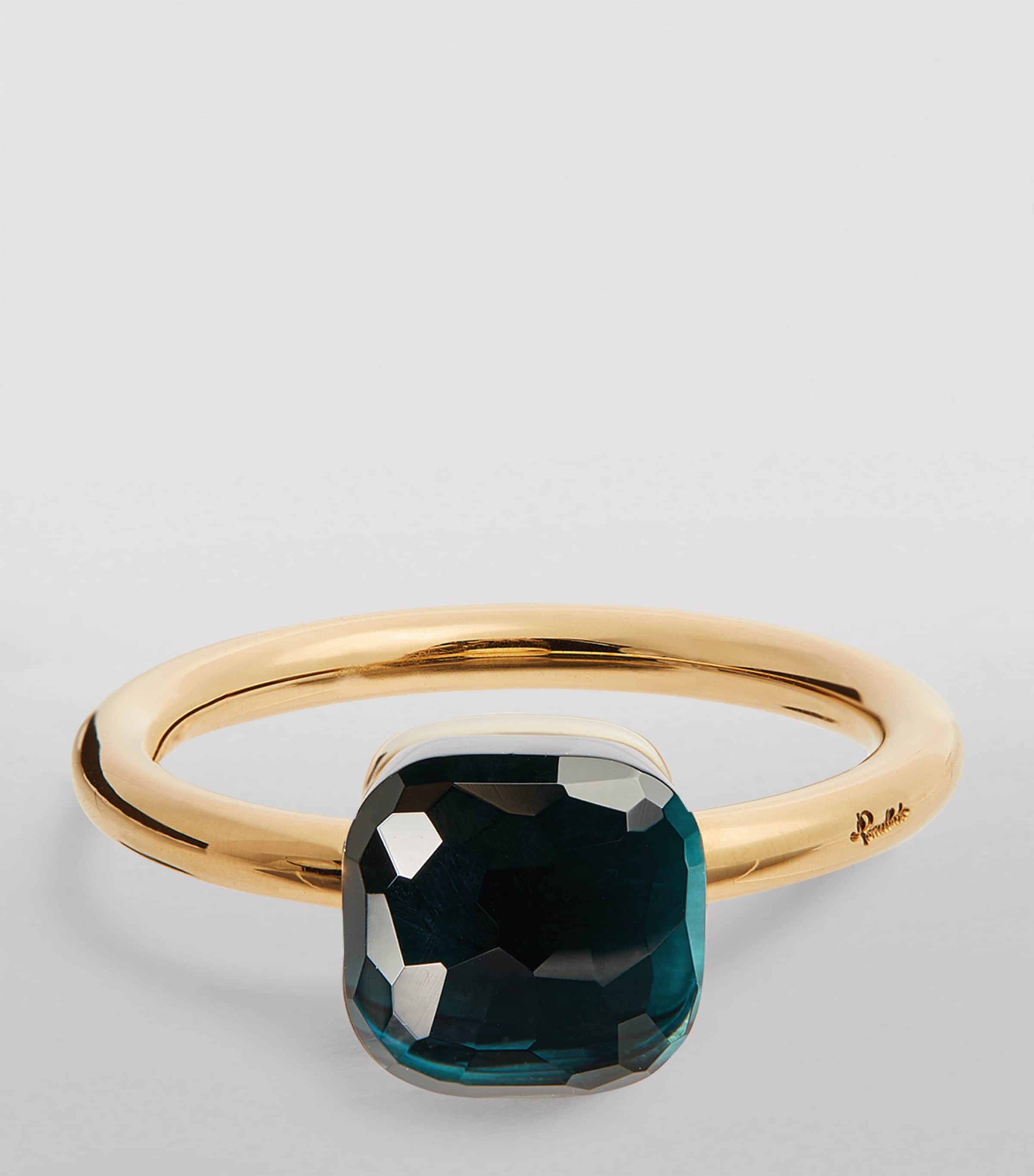 Rose Gold and Topaz Nudo Petit Ring 000TL Image 3