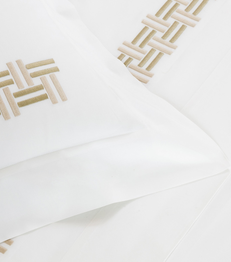 Basket Weave Oxford Pillow Sham (50cm x 70cm) 6E37 - TRANQUIL GREE Image 6