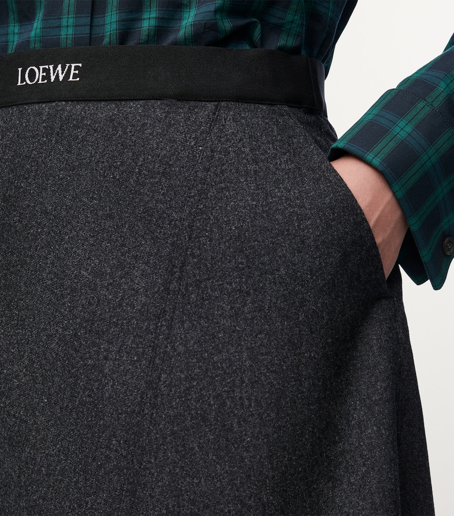 Wool-Blend Asymmetric Midi Skirt CHARCOAL MELANGE Image 5