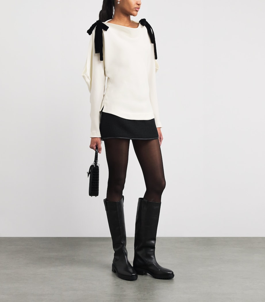 Shoulder-Tie Marlee Blouse IVORY MULTI Image 2