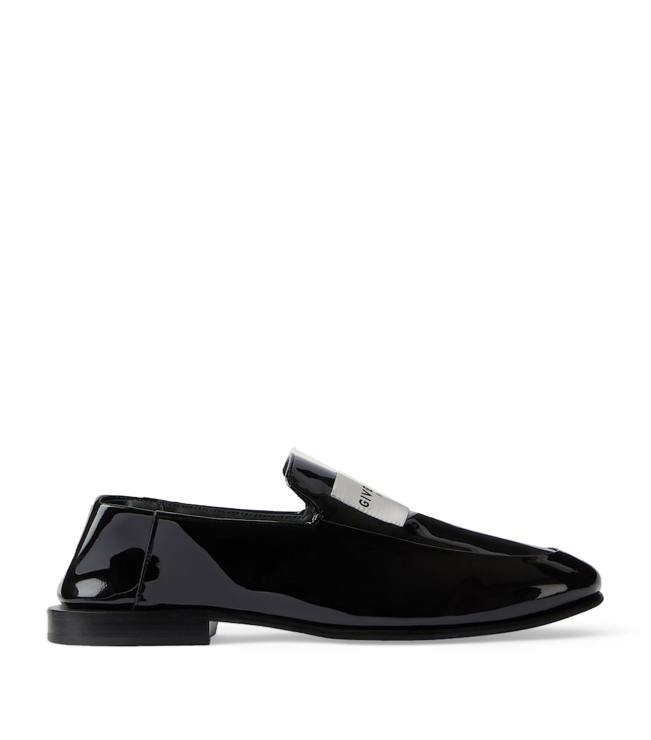 Patent Leather Label Loafers BLACK Image 1