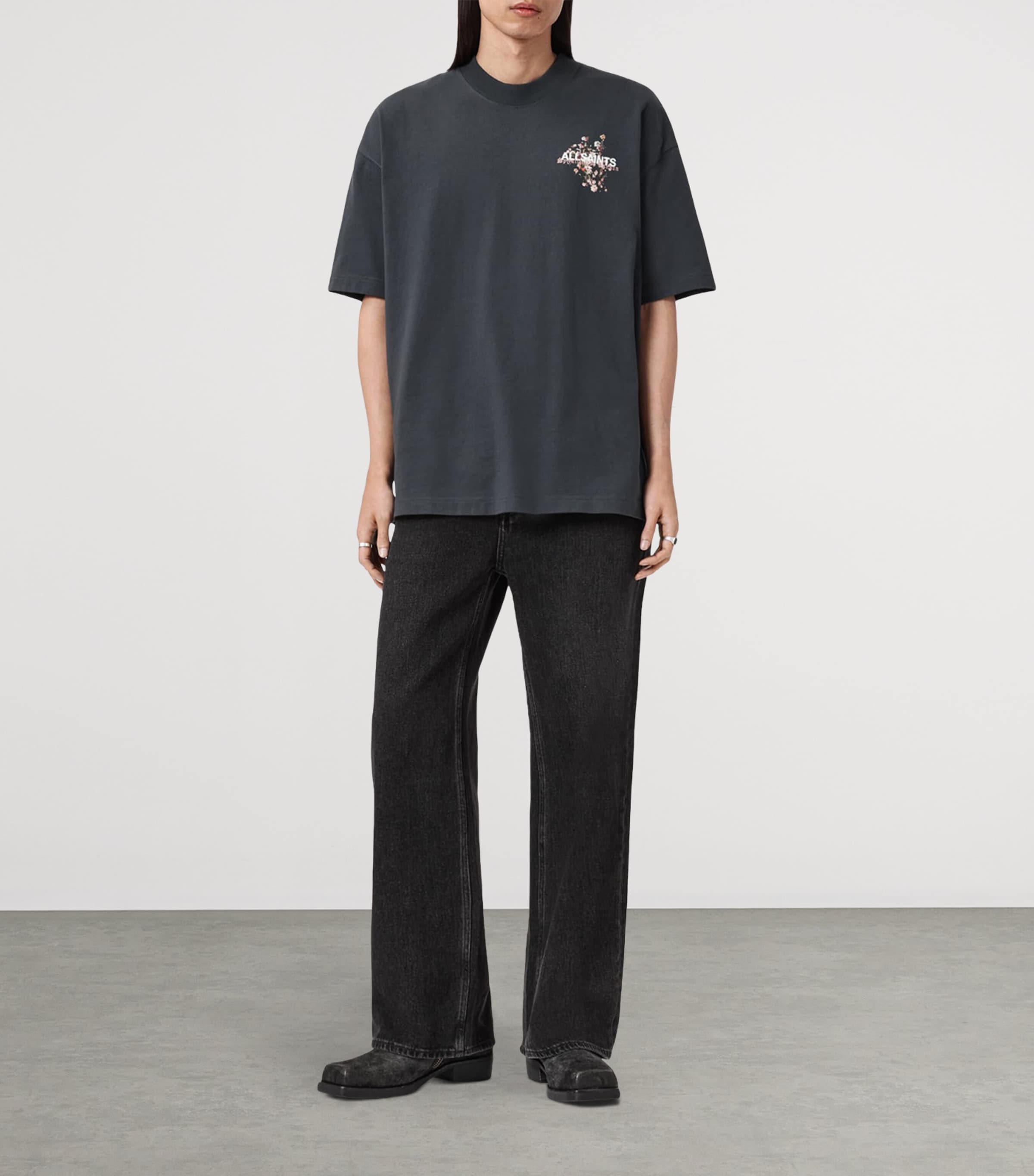 Organic Cotton Valen T-Shirt WASHED BLACK Image 2