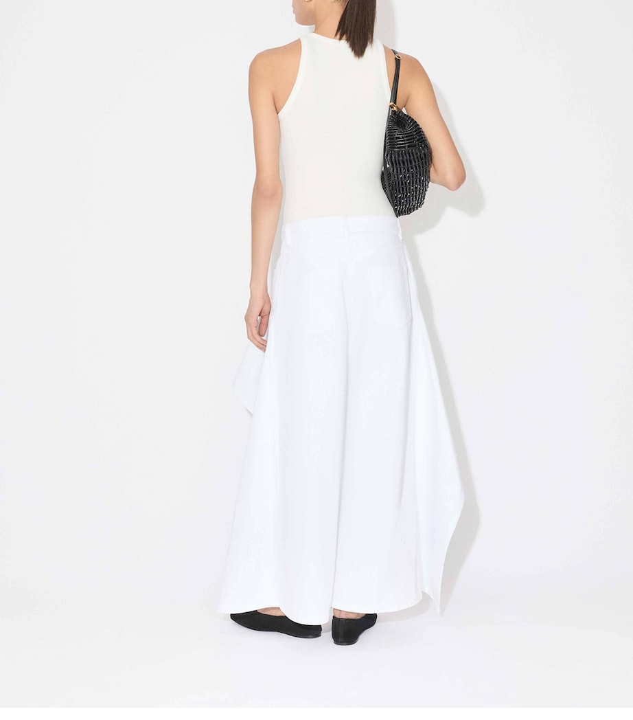 Ruffled Split Jeans BLANC Image 3