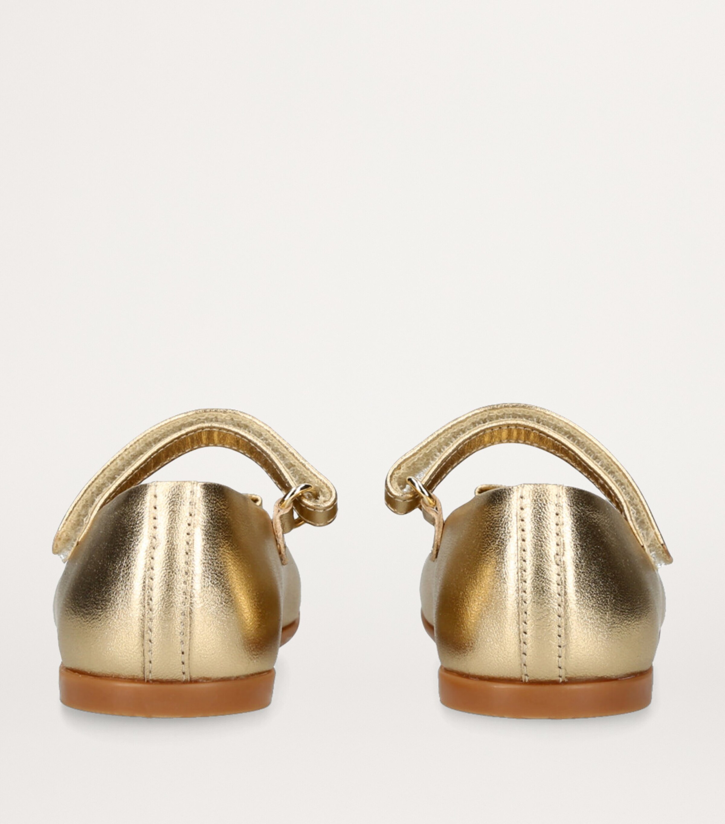 Dolce&Gabbana Kids Leather Metallic Mary Janes Gold Image 2
