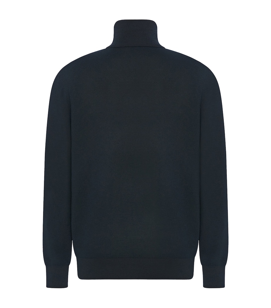 The Row Mens Adlan Wool Rollneck Sweater Black Image 2