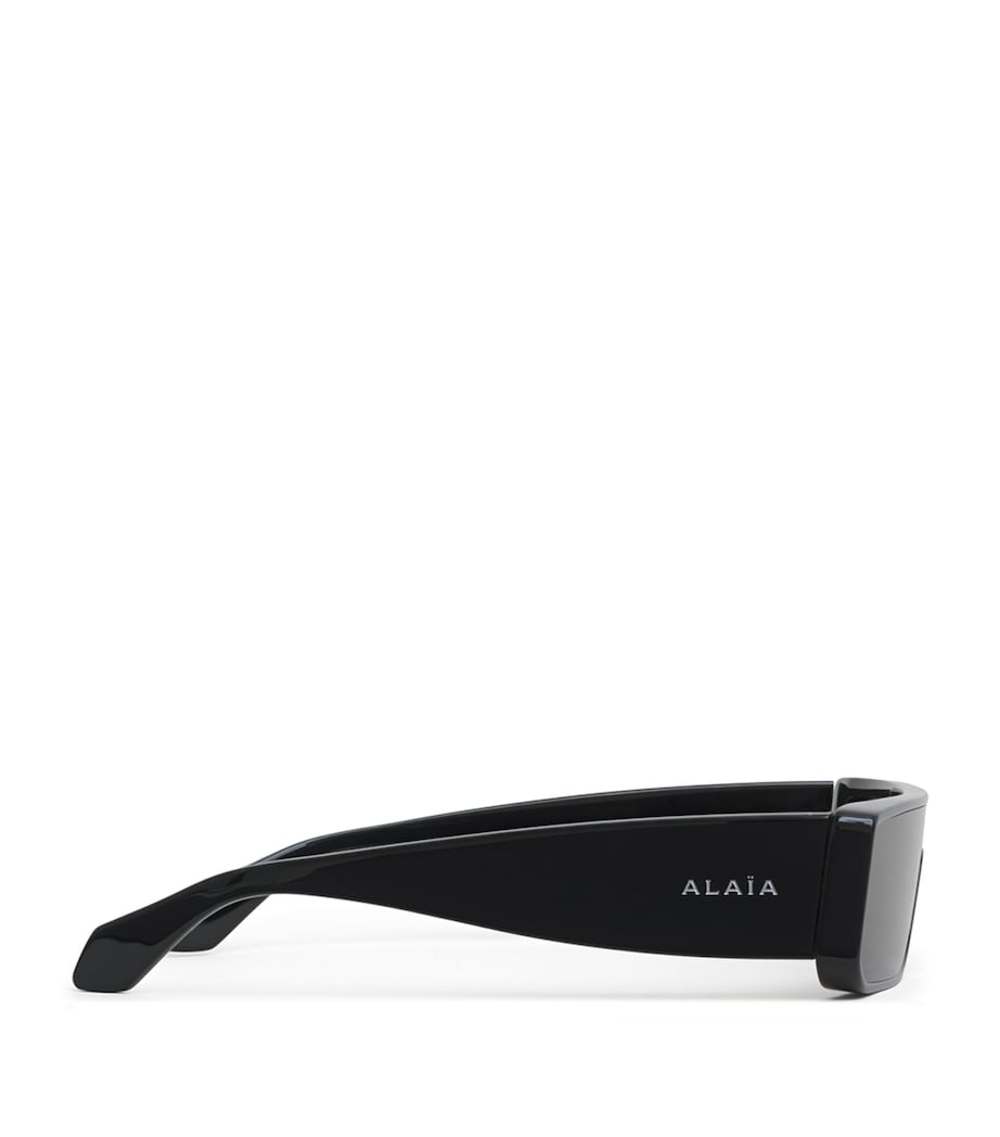 Alaïa Acetate Rectangle Mask Sunglasses Black Image 2