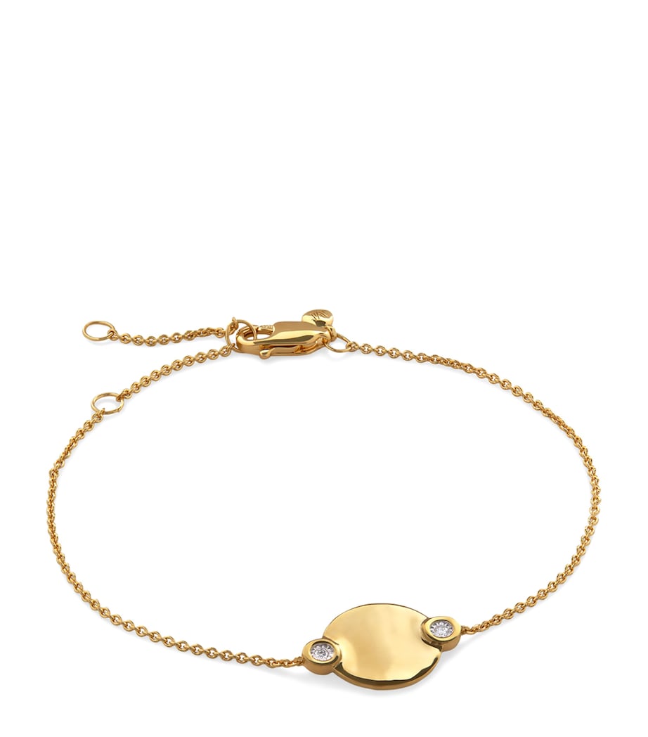 Gold Vermeil and Diamond Round Chain Bracelet 18K GOLD VERMEIL Image 1