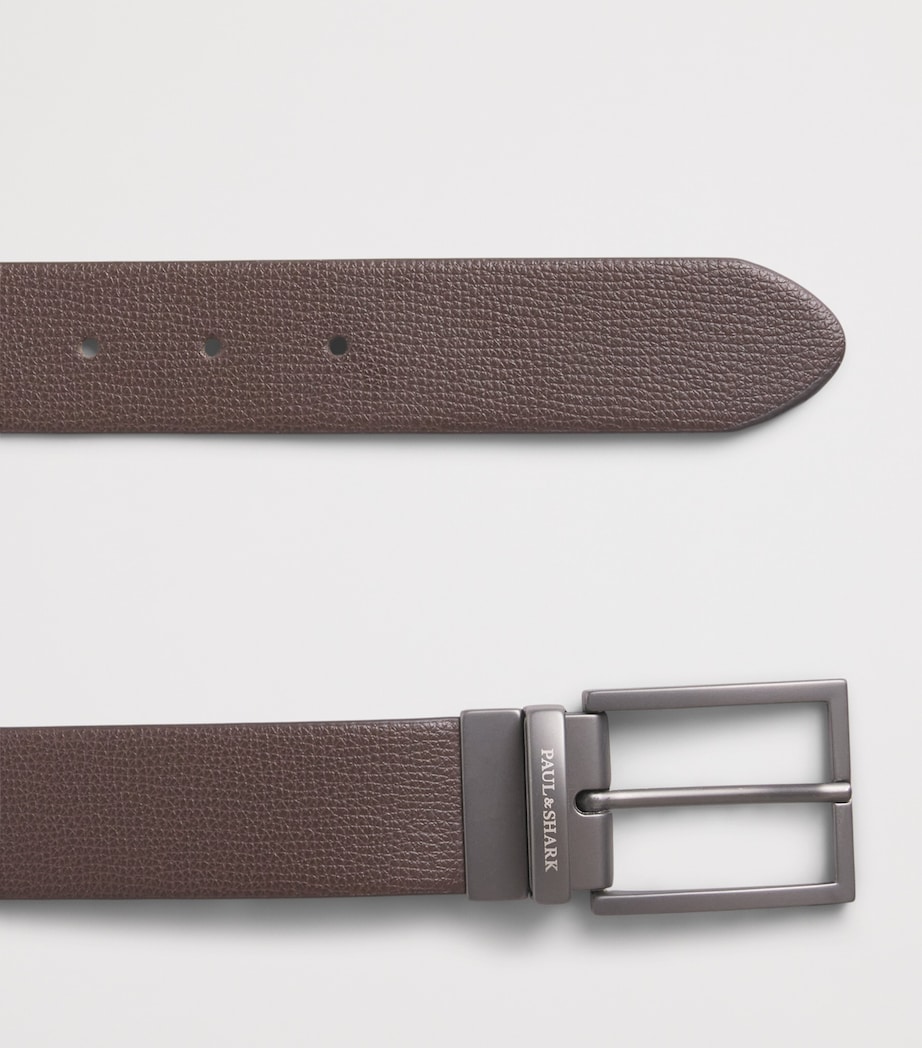 Leather Reversible Belt R70 BLUE BROWN Image 4