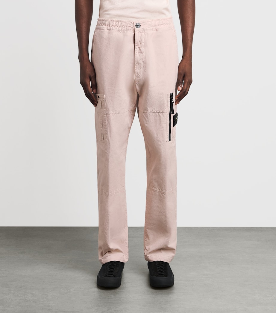 Stone Island Mens Organic Cotton Ripstop Cargo Trousers Image 4