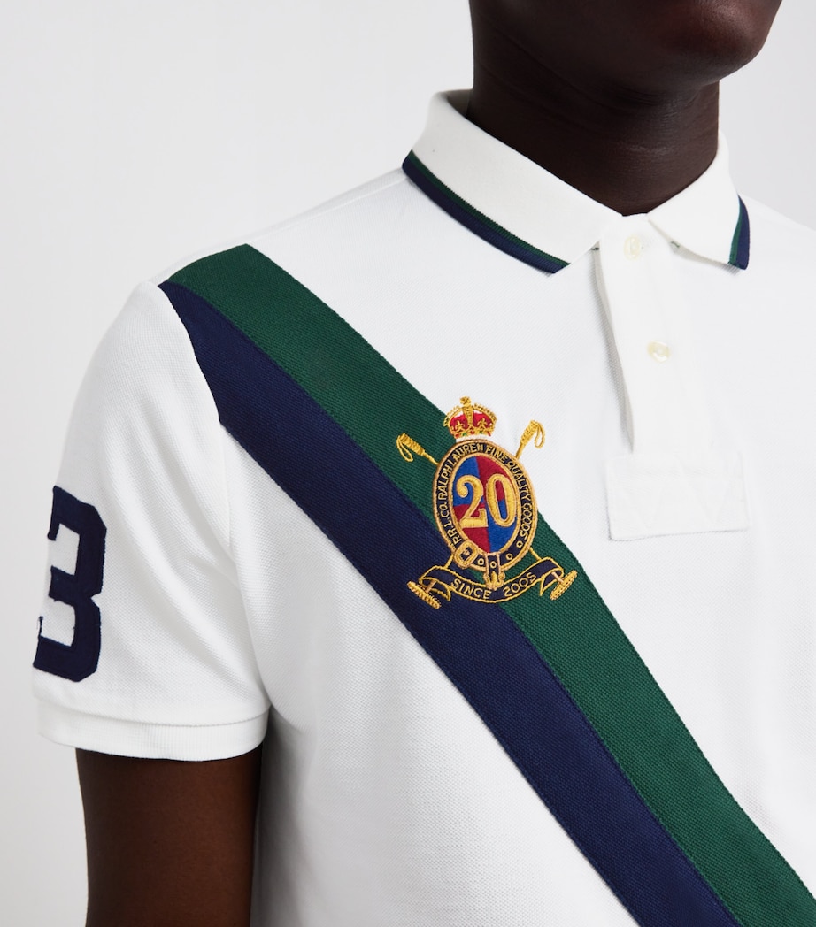 Cotton Big Polo Pony Polo Shirt WHITE Image 6