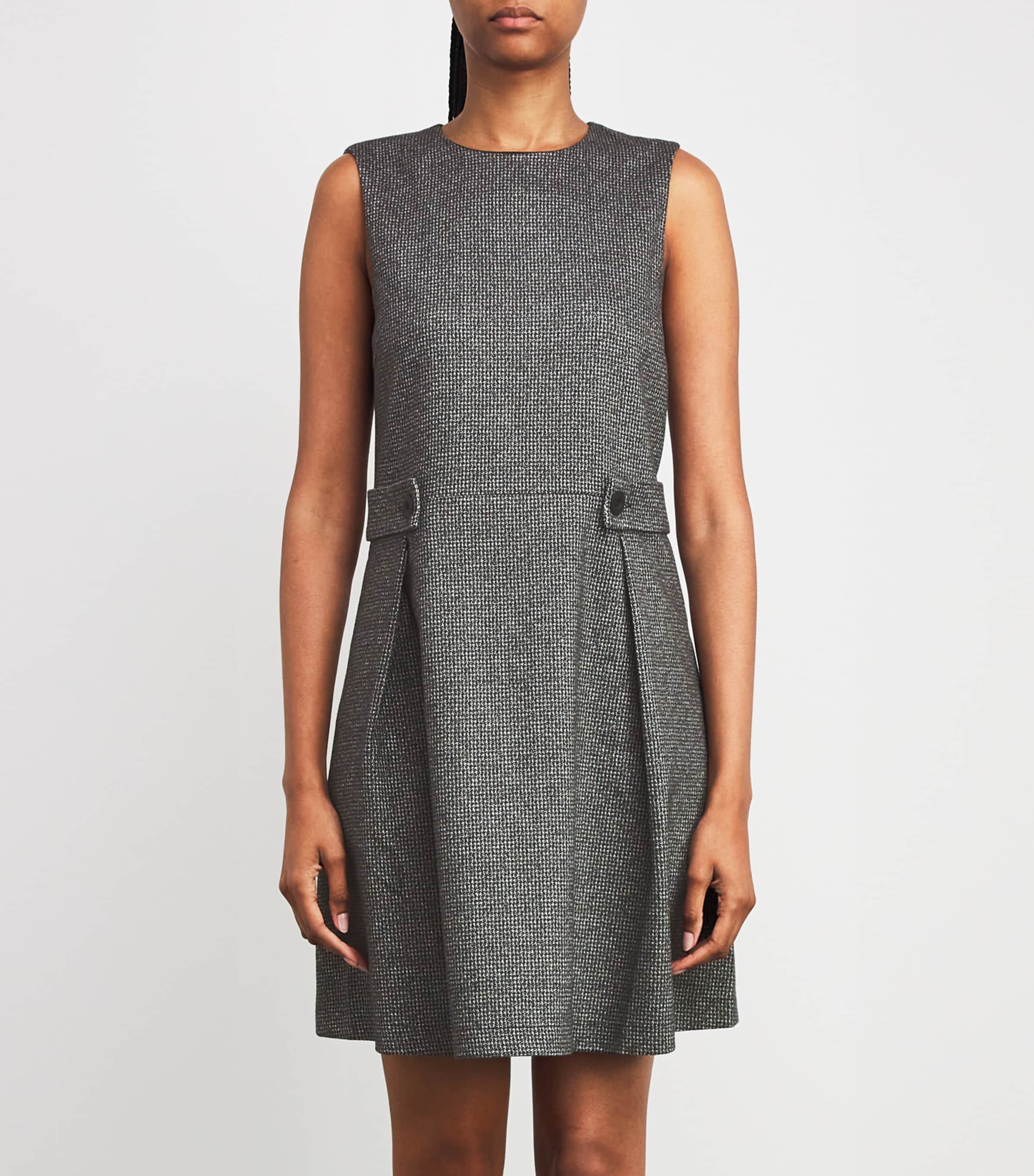 Houndstooth Tailored Mini Dress DARK GREY Image 3