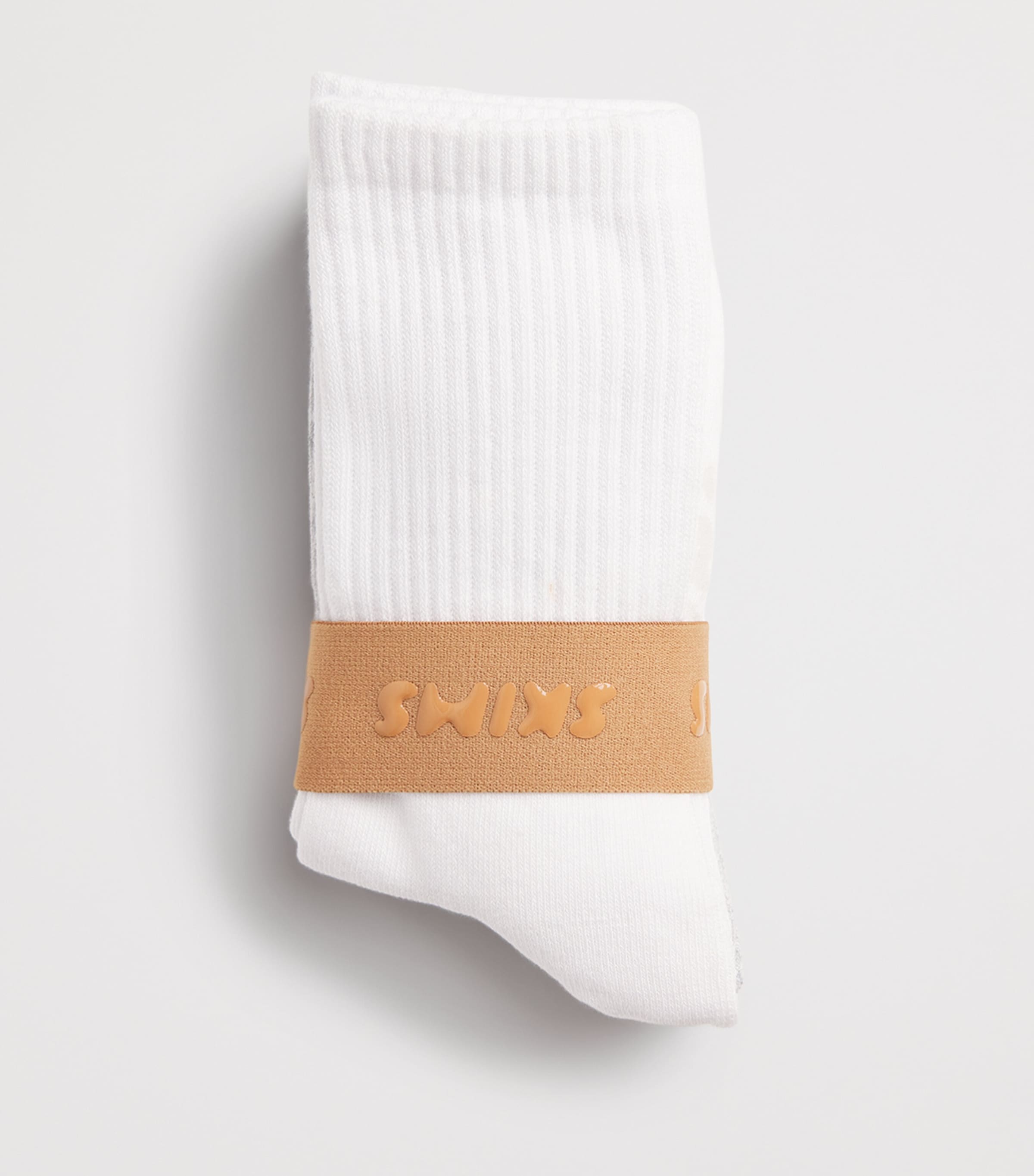 Skims Womens Cotton-Blend Logo Ribbed Crew Socks (Pack of 3) Core Multi Image 2