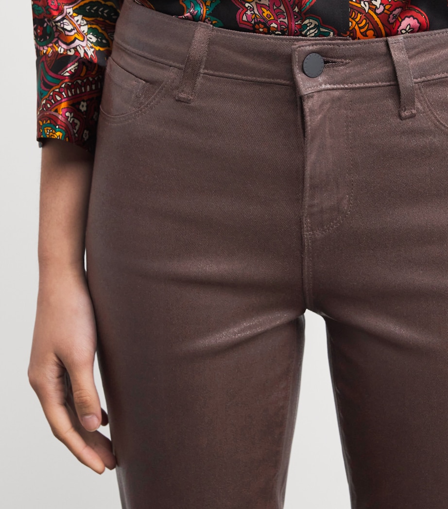 Coated Kendra Flared Jeans CHOCOLATE COATED Image 6