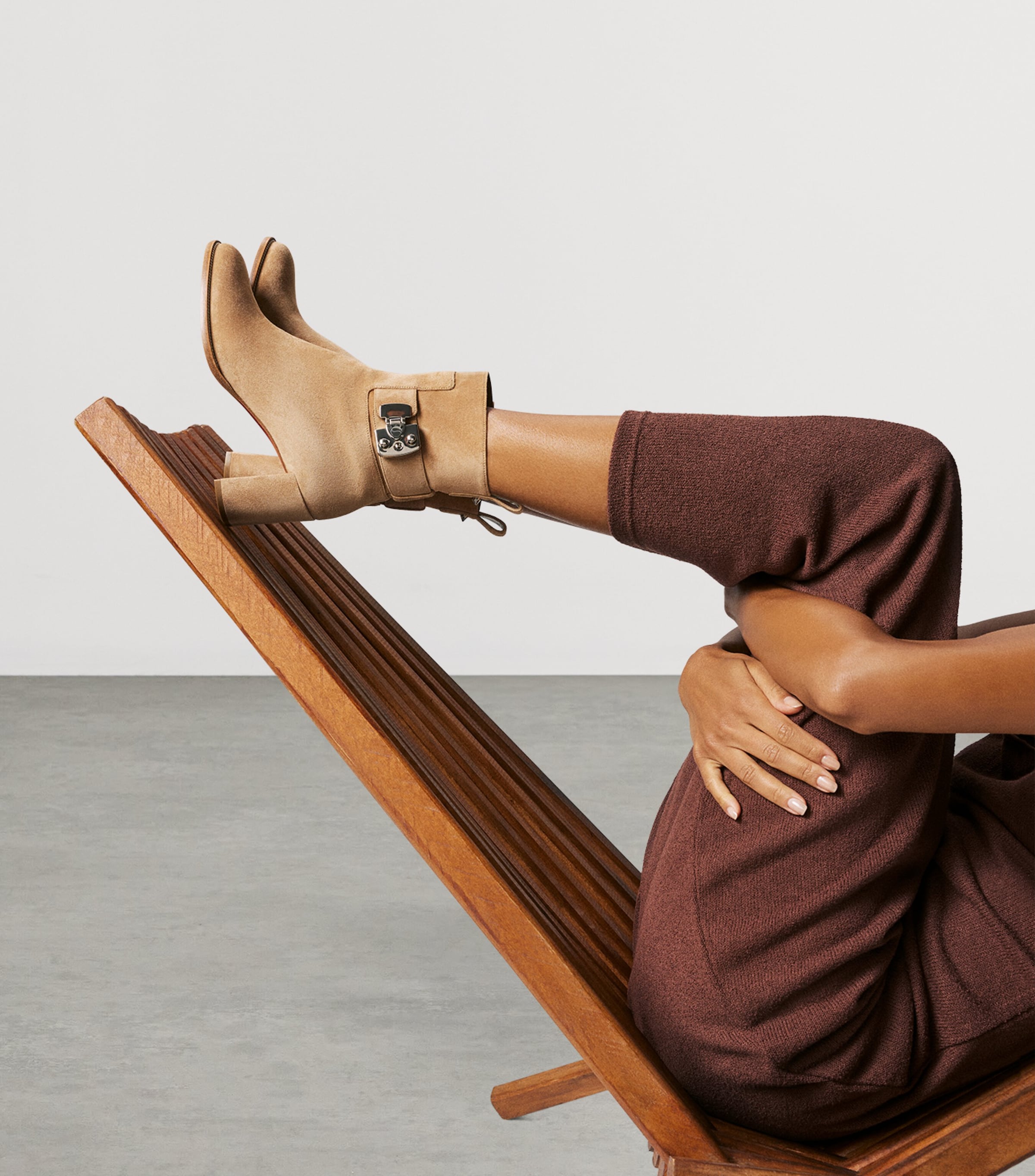 Booty Lock Suede Boots 70 F486 Image 5