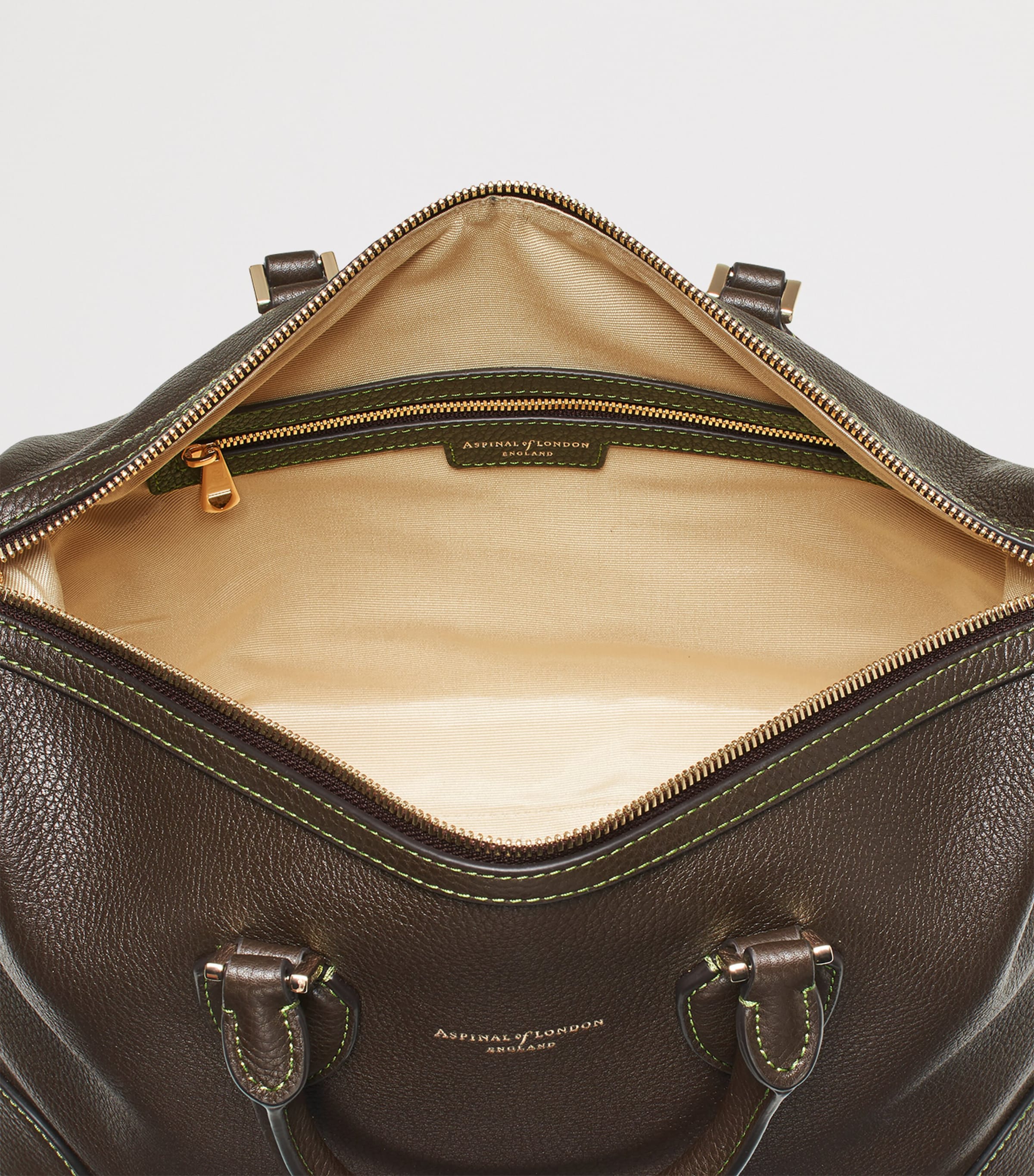 Leather Hudson Bowling Bag DARKBROWN Image 7