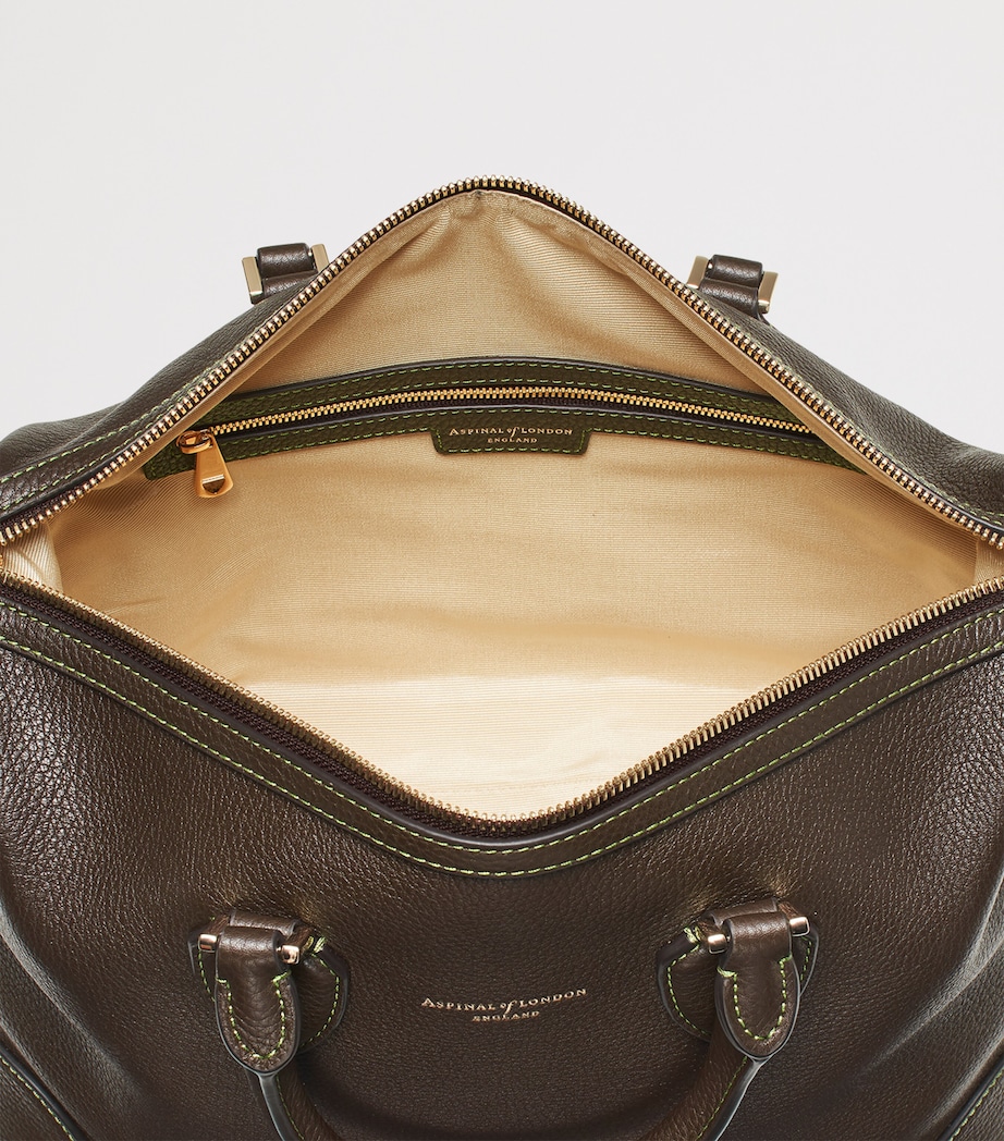 Leather Hudson Bowling Bag DARKBROWN Image 7
