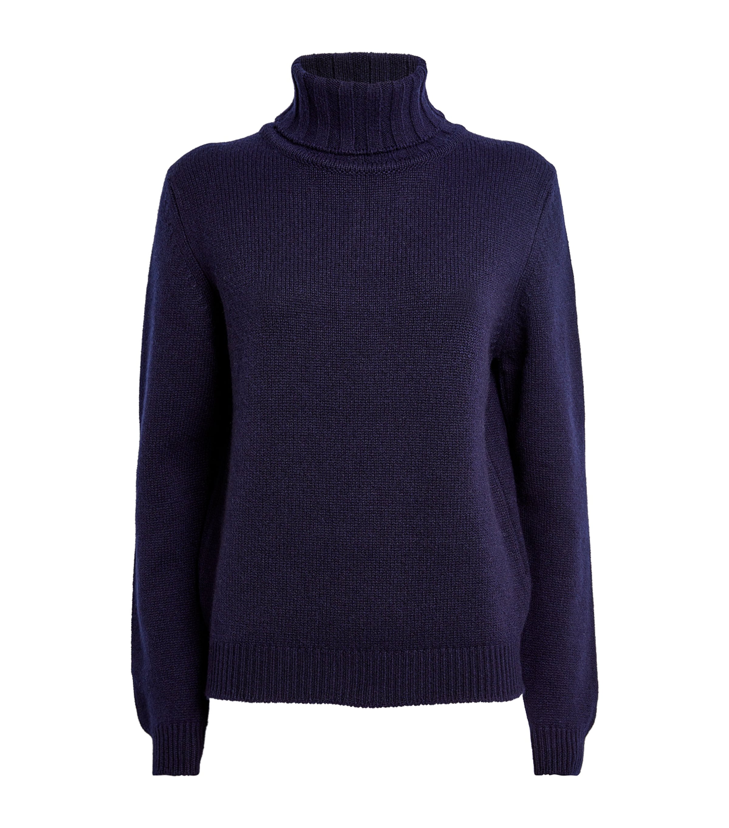 Shop Harrods Cashmere Rollneck Sweater In Navy