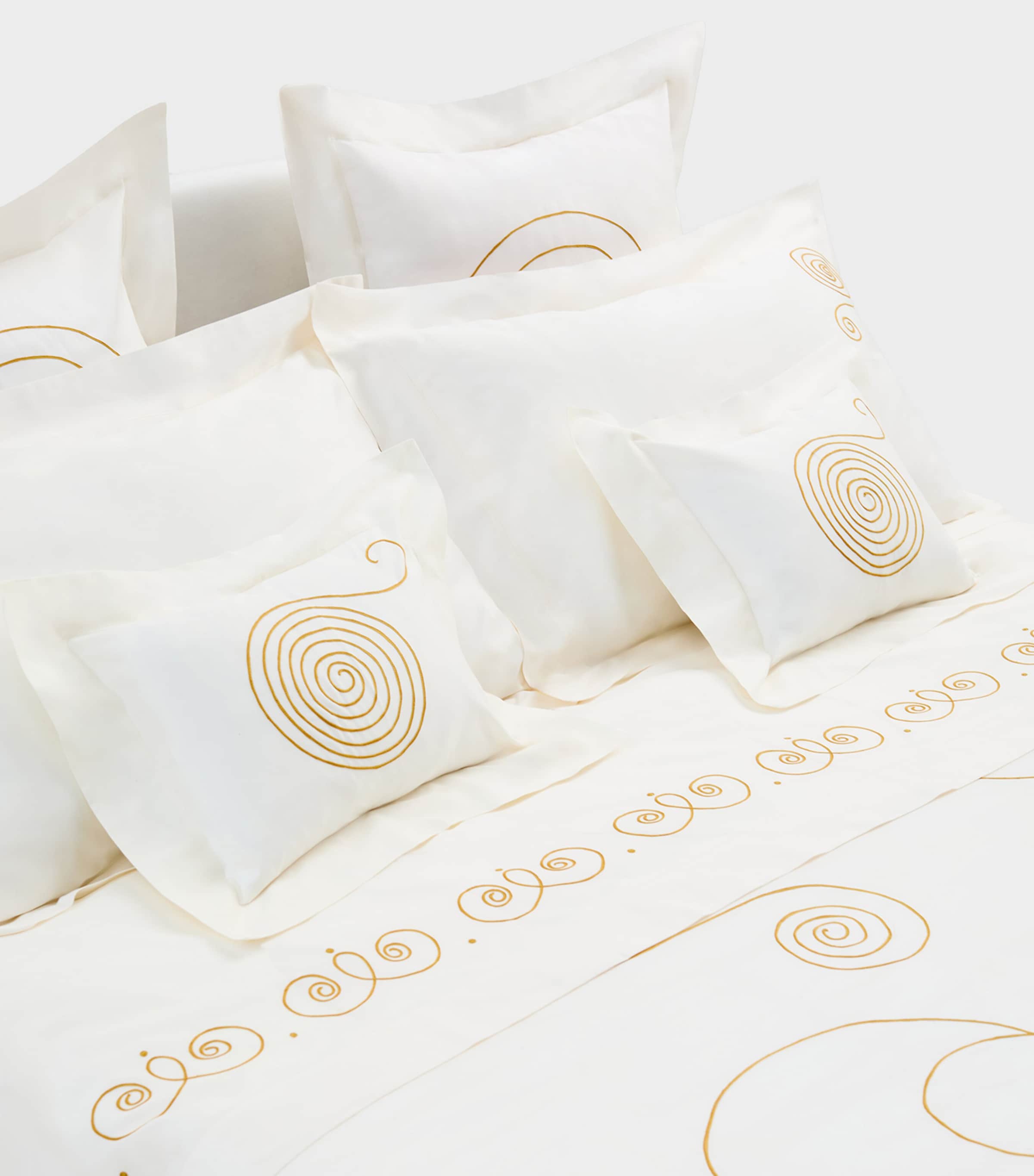 Loretta Caponi Cotton Mobile Super King Flat Sheet (270cm x 300cm) Off White Image 2