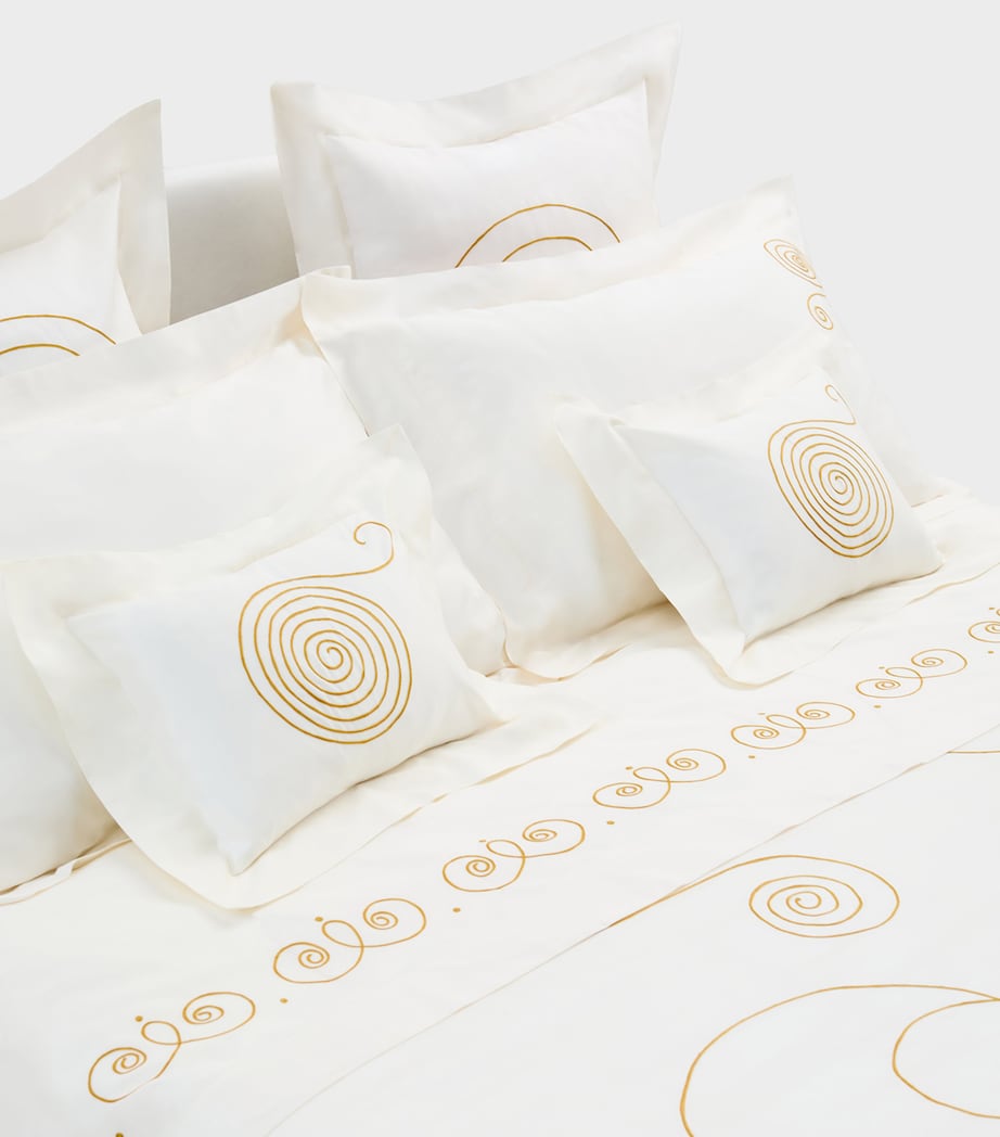 Loretta Caponi Cotton Mobile Super King Flat Sheet (270cm x 300cm) Off White Image 2