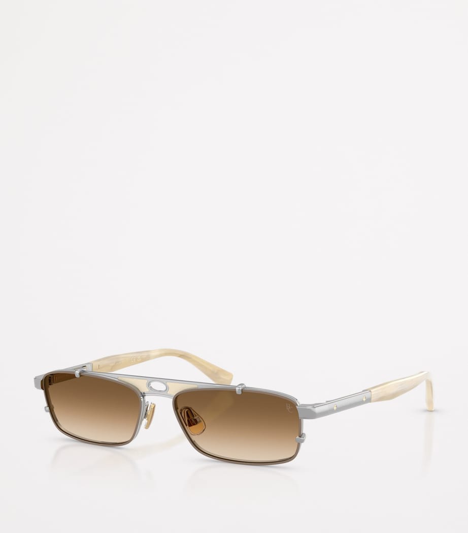 Titanium Rectangular Paloma Sunglasses 503051 Image 2