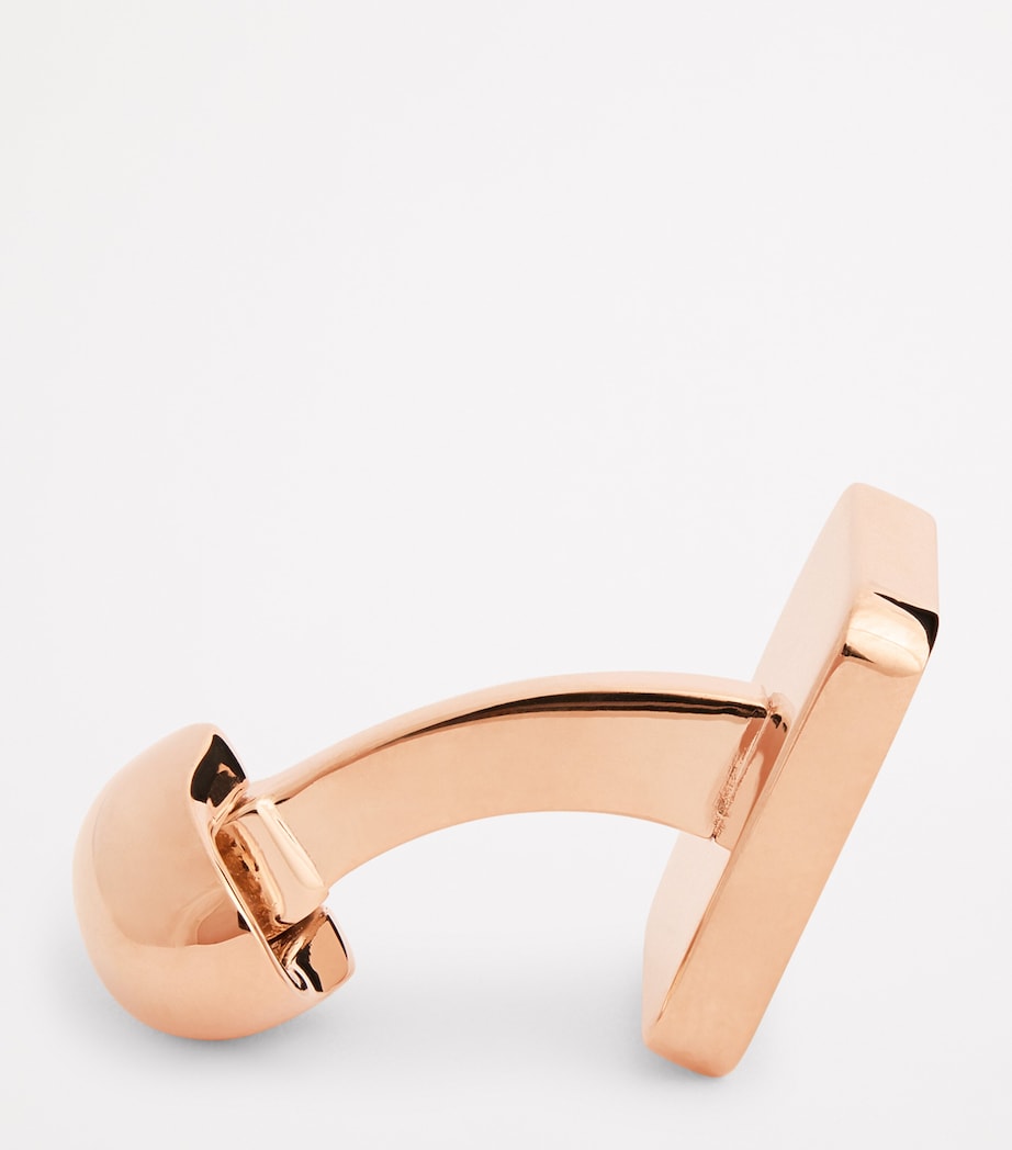 Rose Gold-Plated Key Stone Cufflinks SILVER Image 4