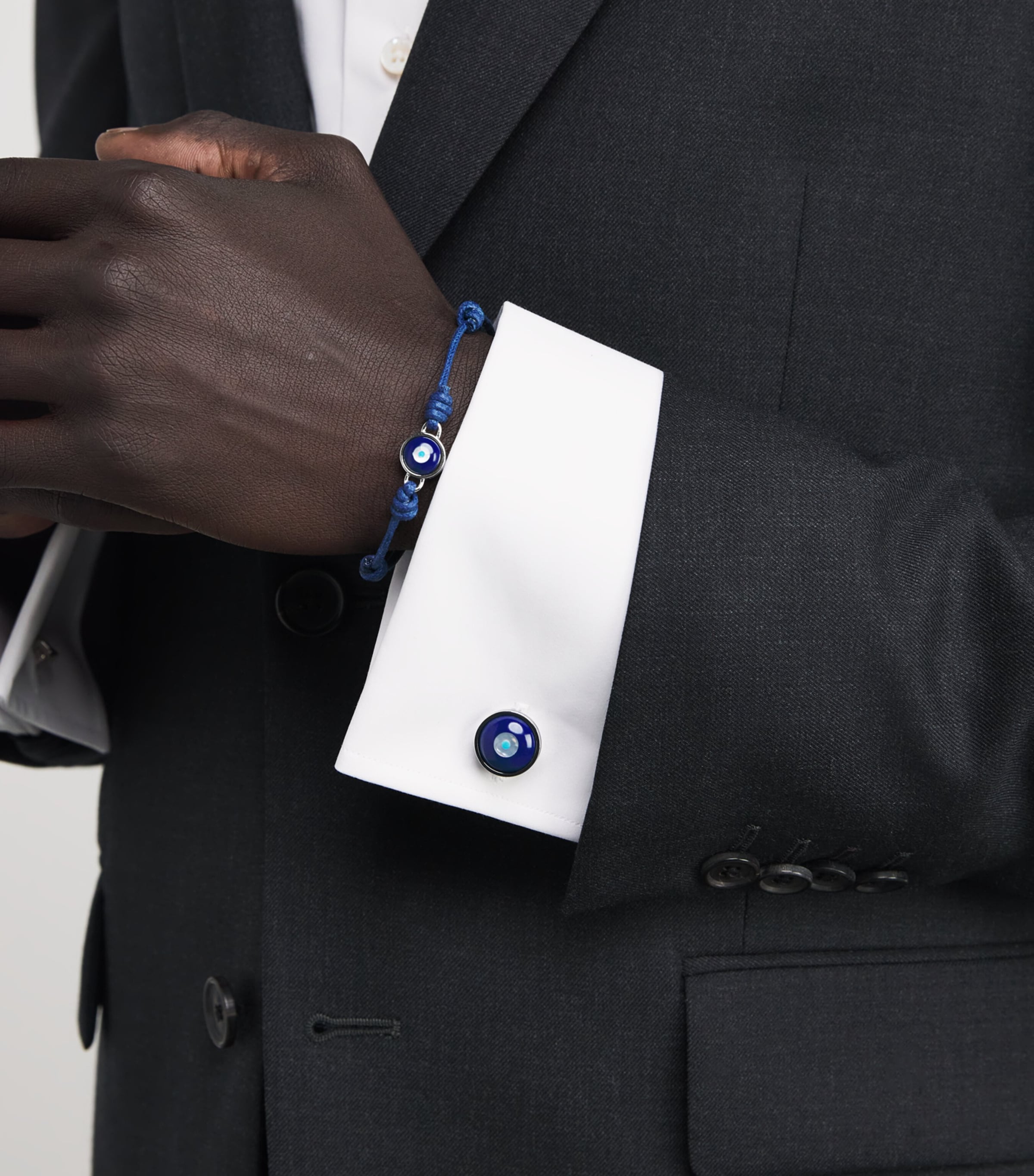 Milos Evil Eye Cufflinks BLUE Image 5
