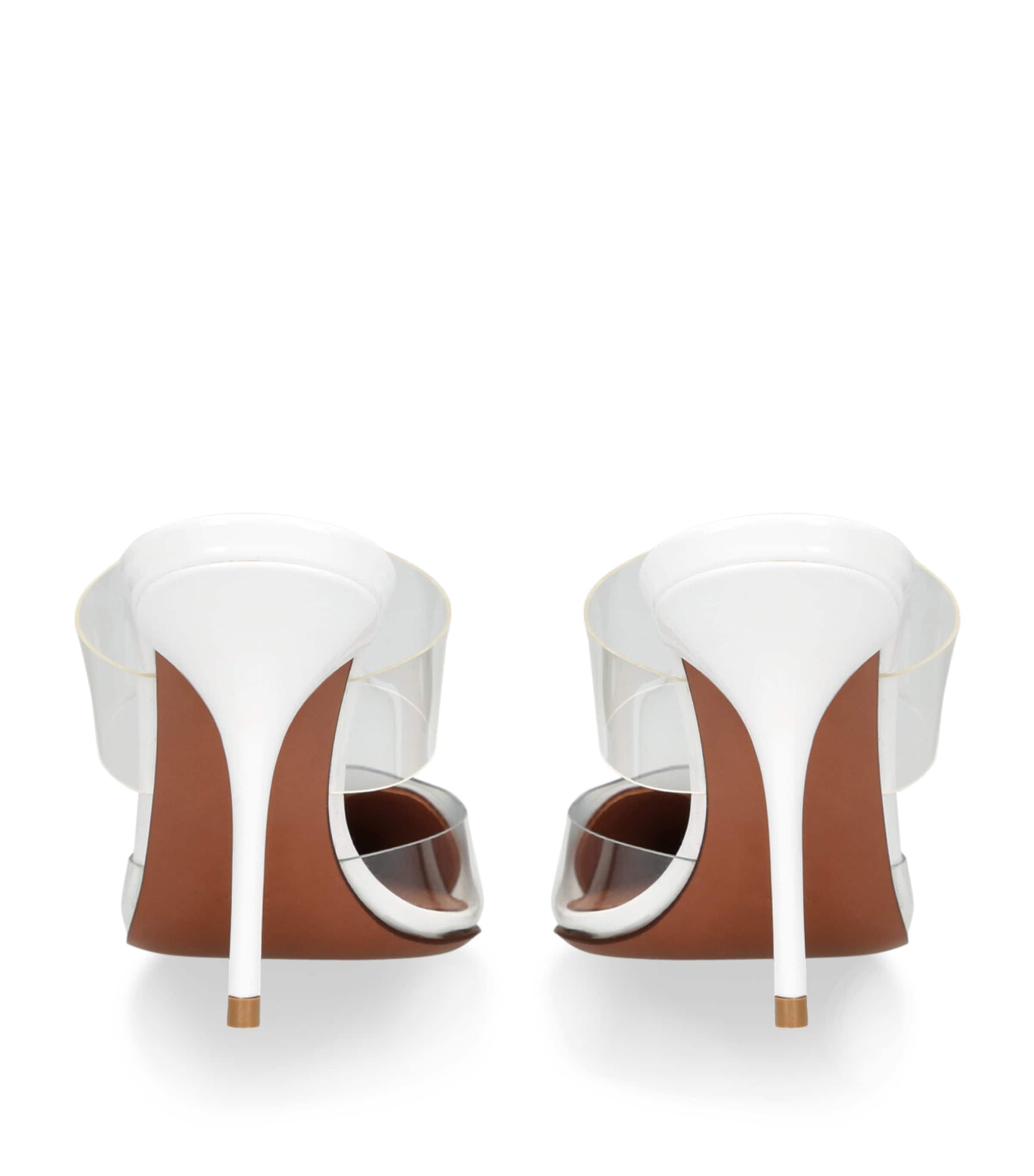 Leather Coeur Mules 90 WHITE Image 2