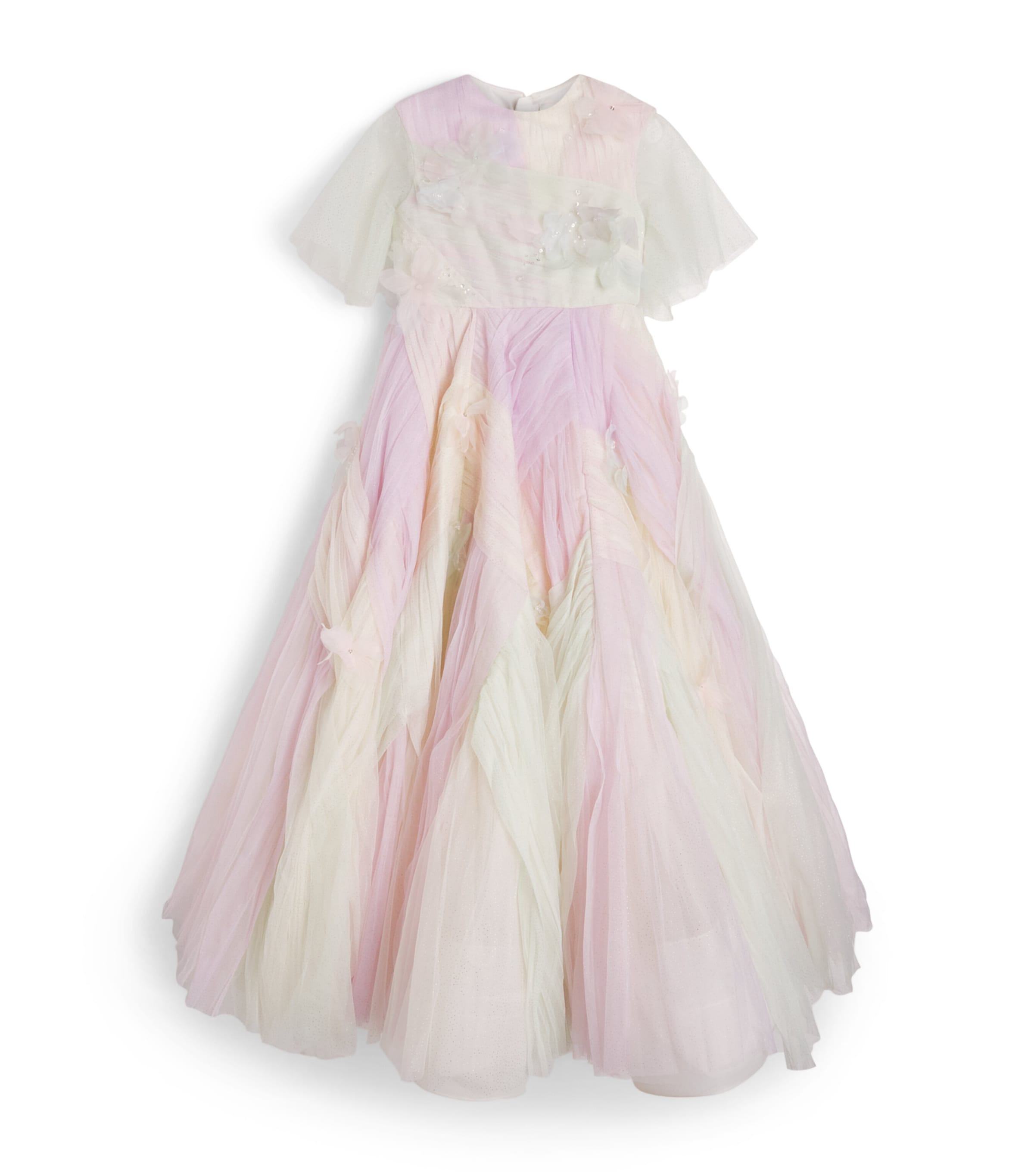 Tulle Floral Maxi Dress (6-10 Years) IVORY Image 1