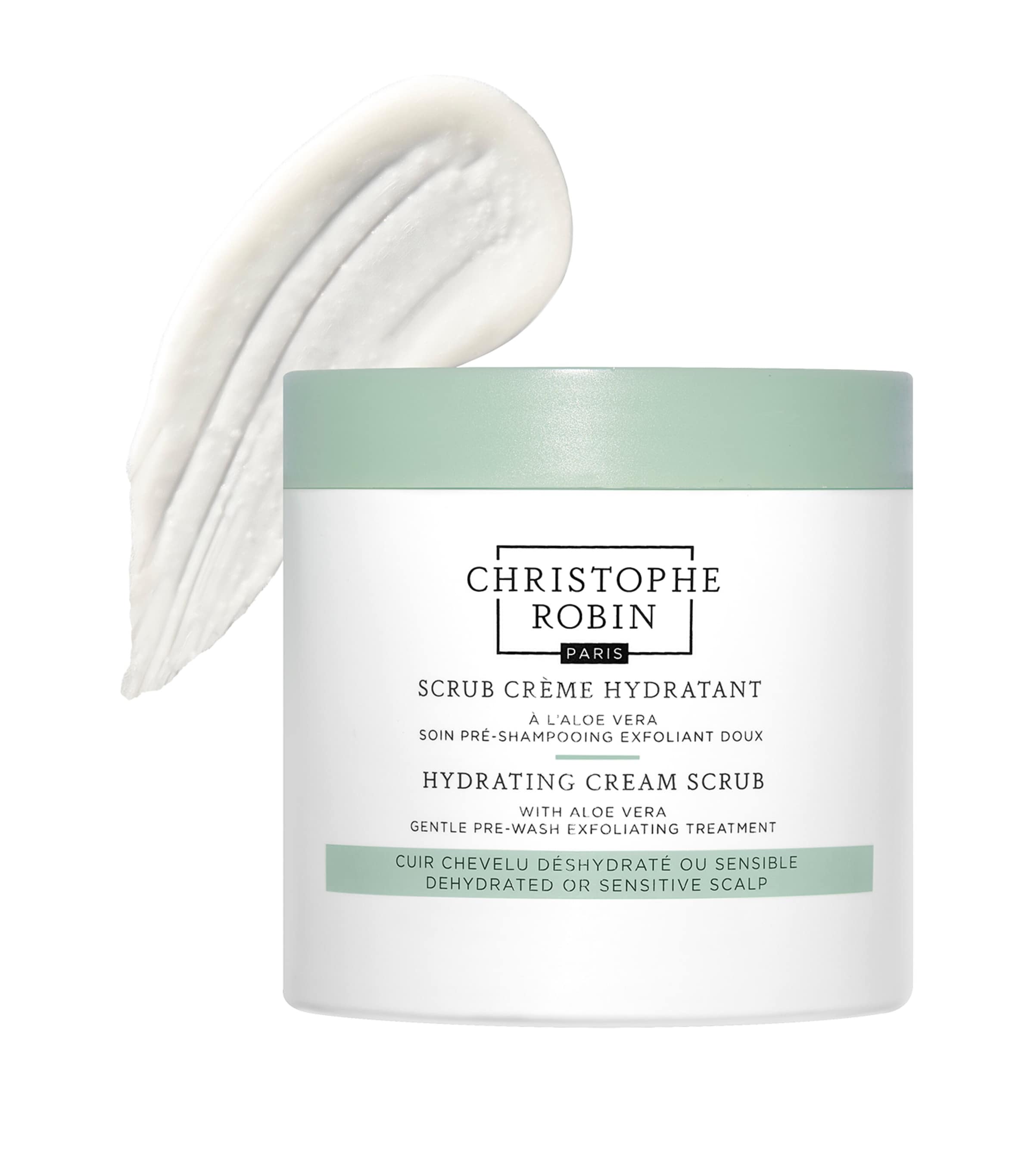 Christophe Robin Hydrating Cream Scrub With Aloe Vera In White