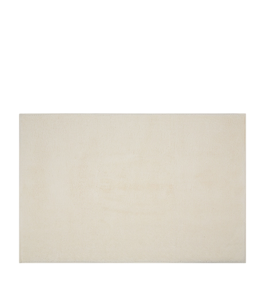 Pera Cotton Bath Mat (60cm x 95cm) IVORY Image 1