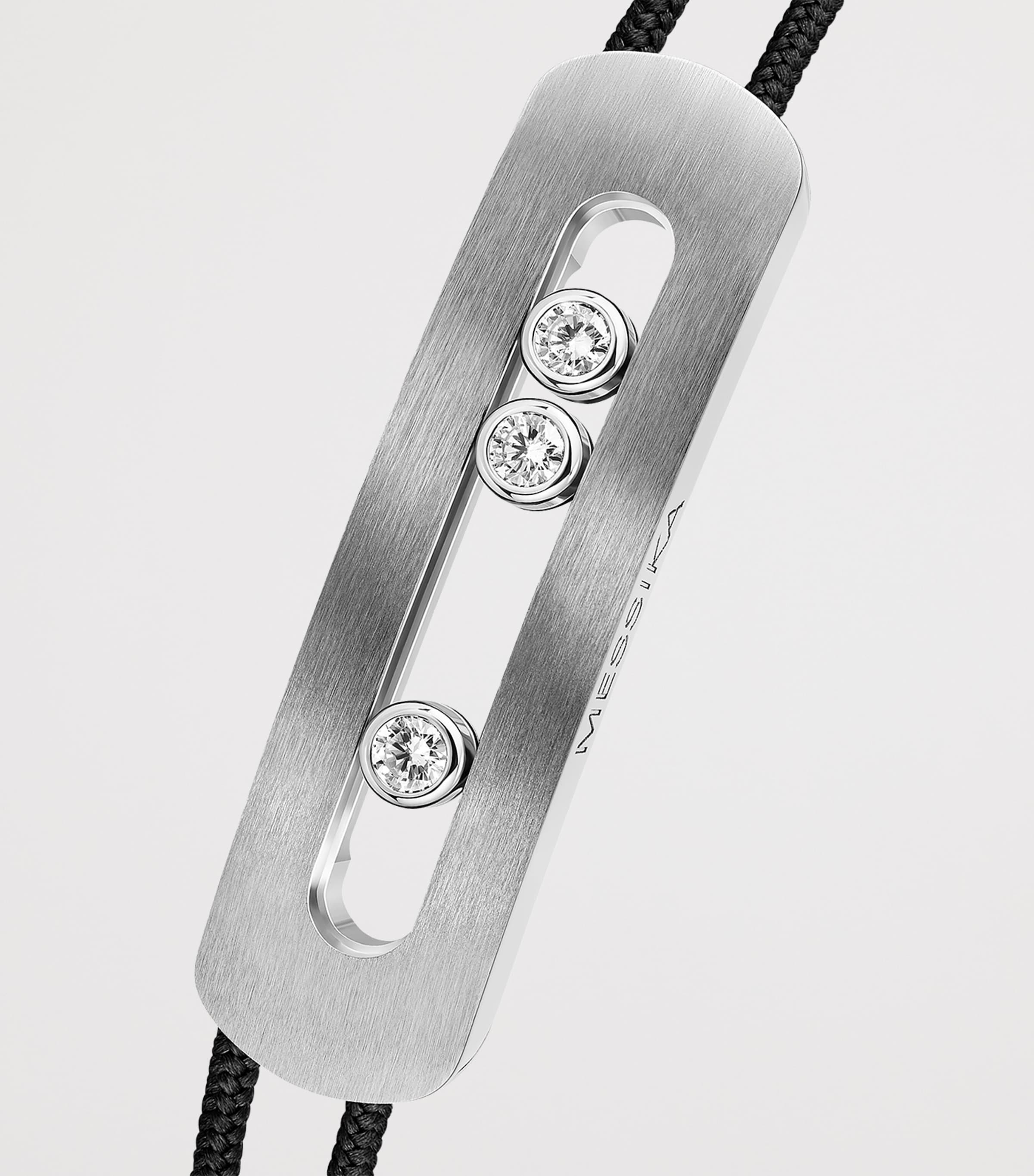 Messika Move Titanium and Diamond Large Cord Bracelet (0.44ct) Titanium Image 3