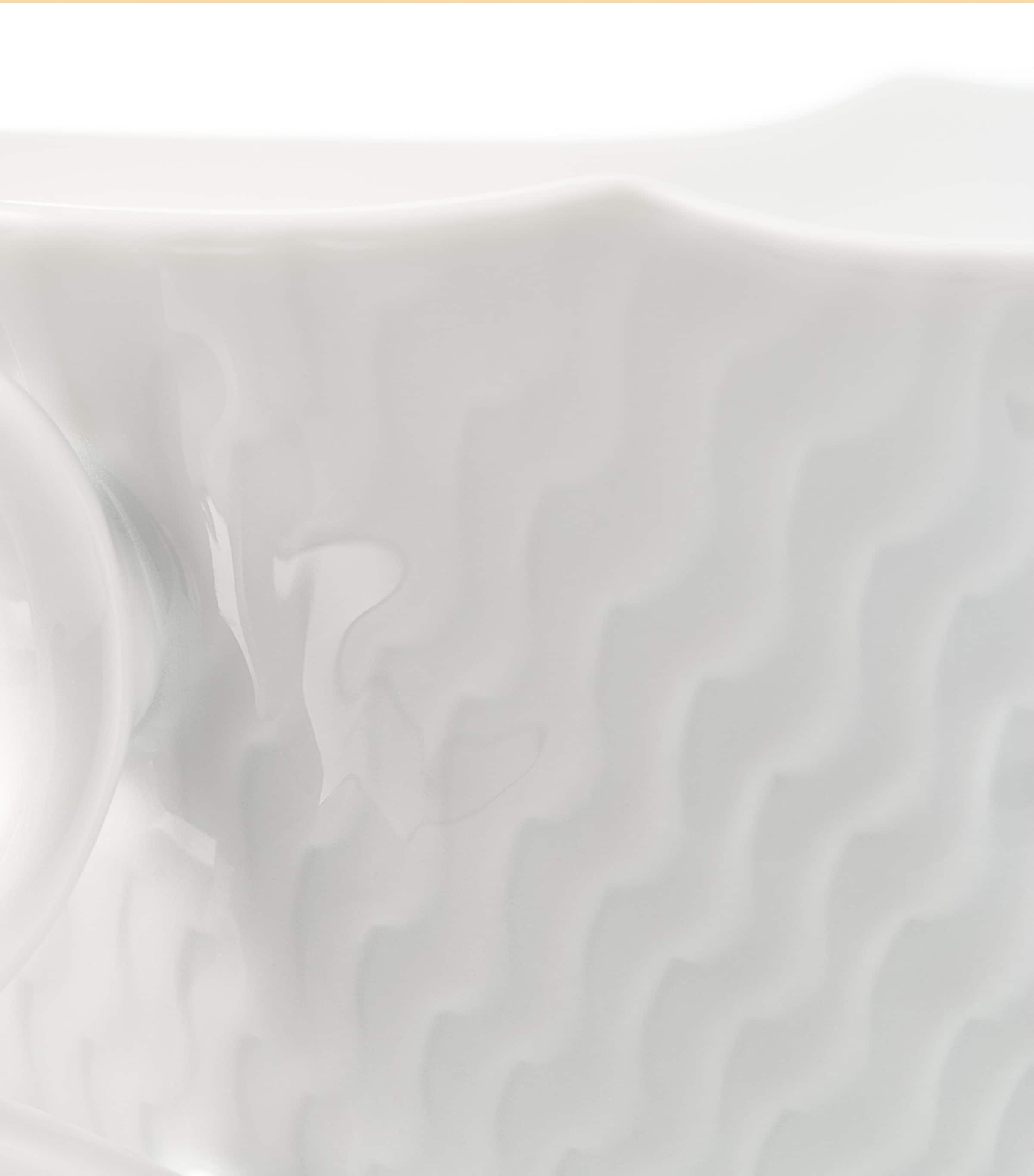 Meissen Waves Relief Teacup and Saucer White Image 7