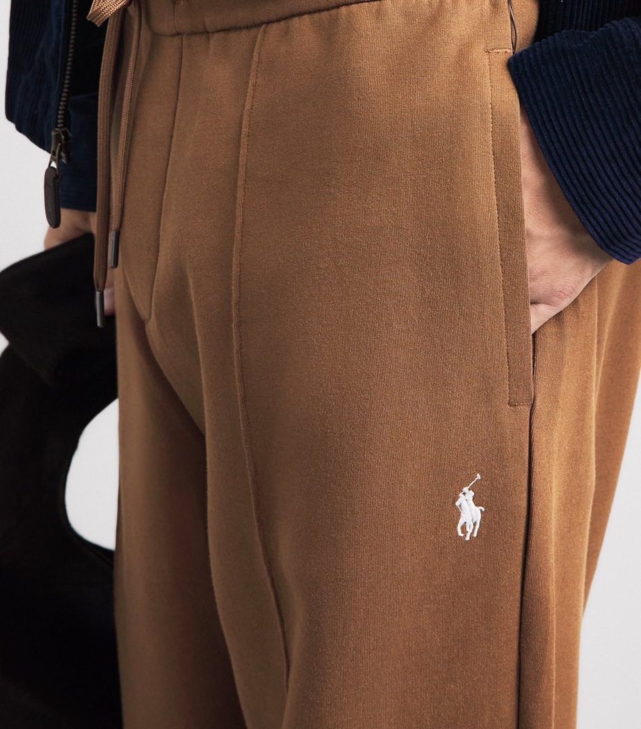 Polo Ralph Lauren Mens Pintuck Polo Pony Sweatpants Luggage Brown Image 3