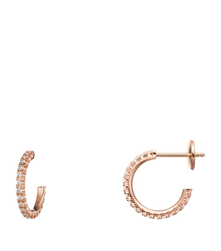 Small Rose Gold and Diamond Étincelle de Cartier Hoop Earrings ROSE GOLD Image 2