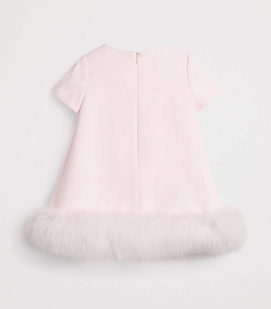 Bimbalo Faux Fur-Trim Dress (1 Month-4 Years) Pink Image 2